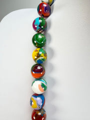 Sobral - Planets "Saturno" Pollock Resin Necklace ( 005451 )