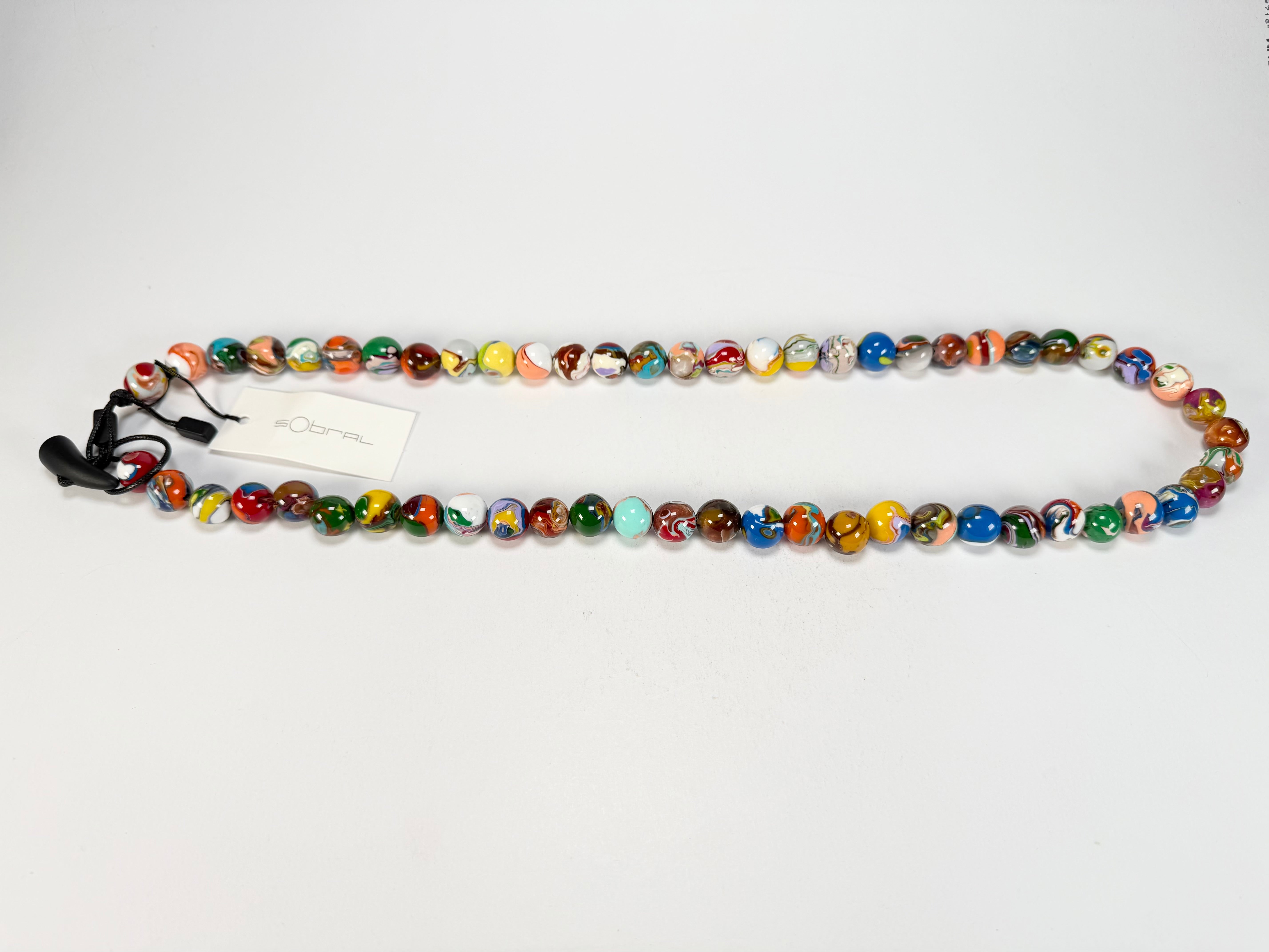 Sobral - Planets "Saturno" Pollock Resin Necklace ( 005451 )