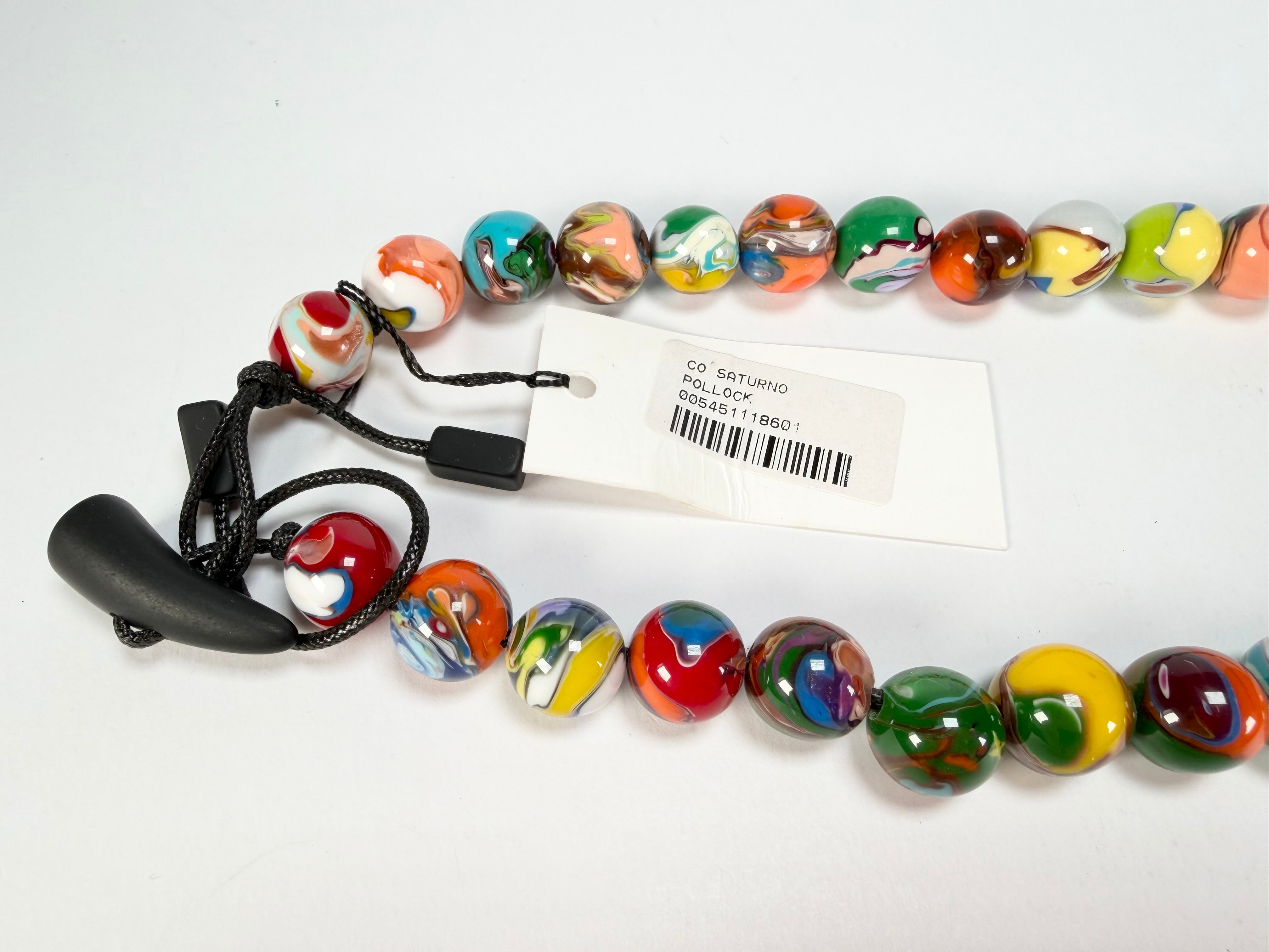 Sobral - Planets "Saturno" Pollock Resin Necklace ( 005451 )