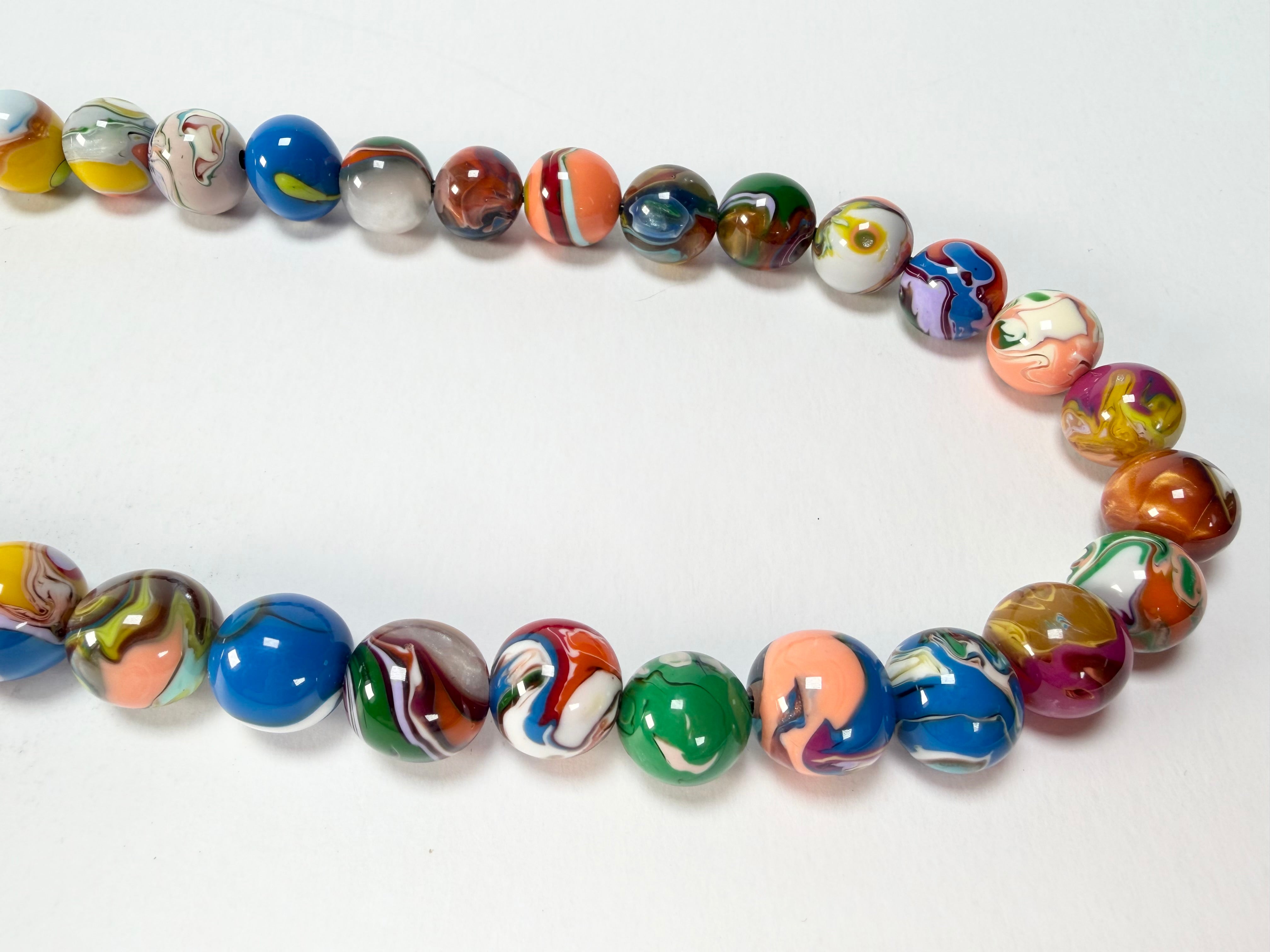 Sobral - Planets "Saturno" Pollock Resin Necklace ( 005451 )