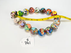 Sobral - Planets "Cluster" Studio Creation Pollock Resin Necklace ( 000000 )
