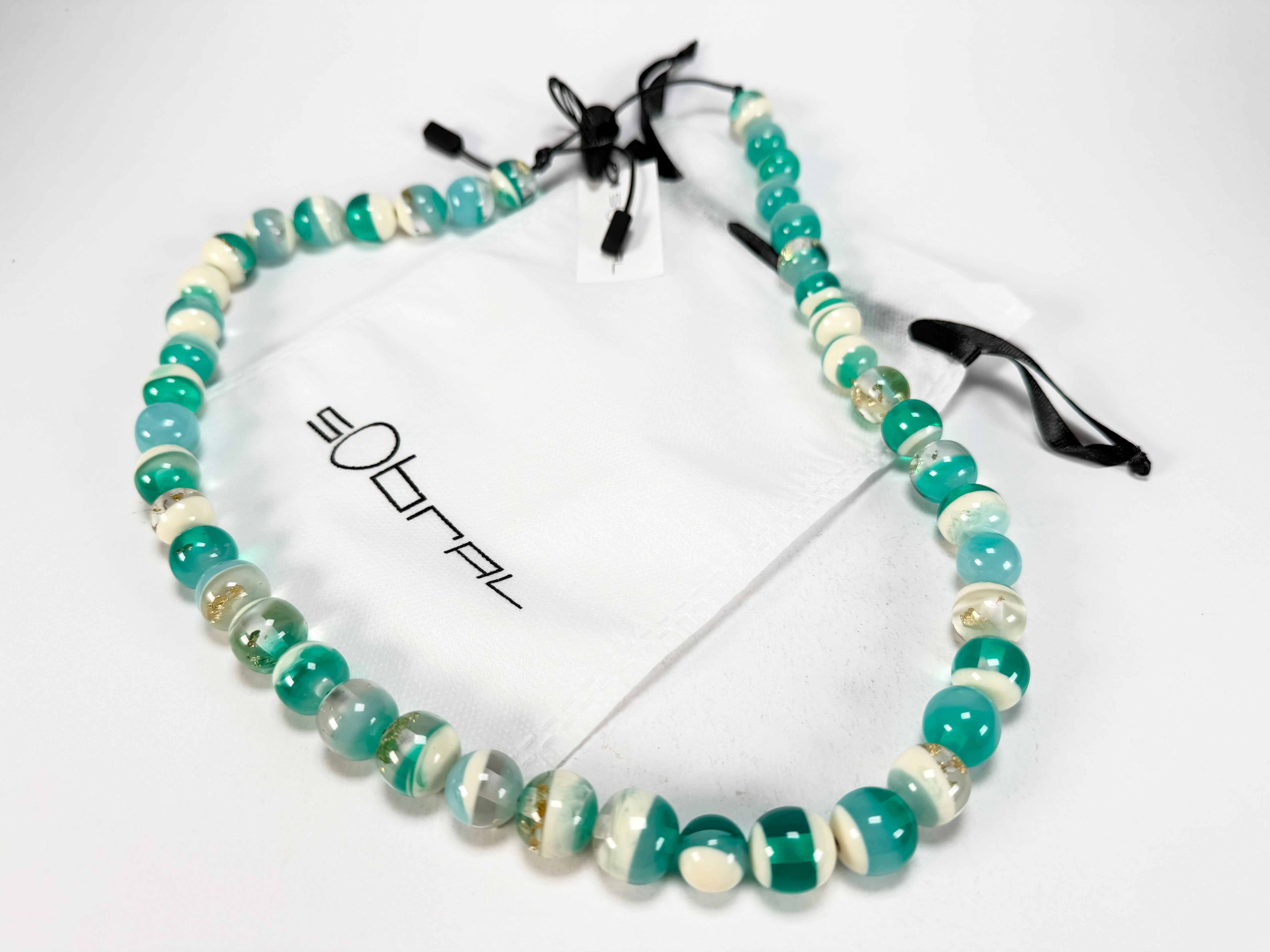 Sobral - Planets "Urano" Neptune Resin Necklace ( 005452 )
