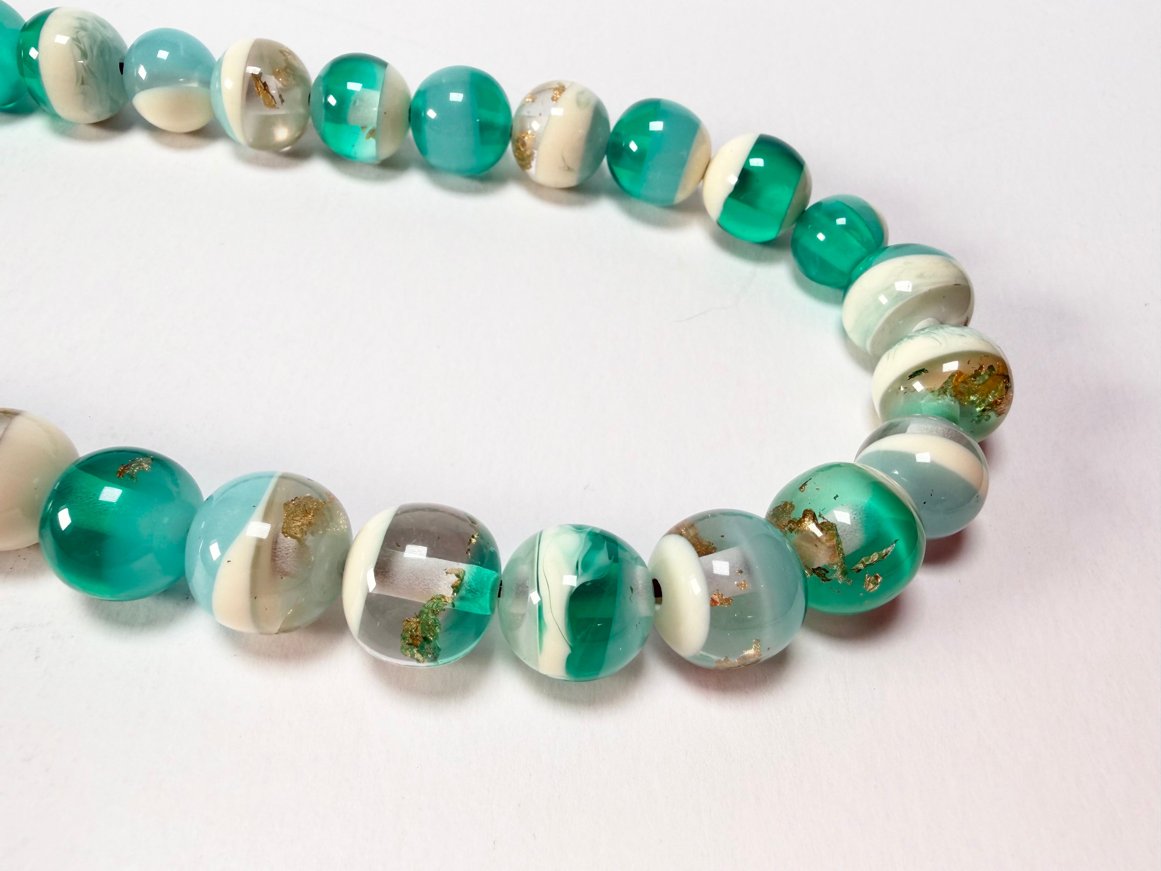 Sobral - Planets "Urano" Neptune Resin Necklace ( 005452 )