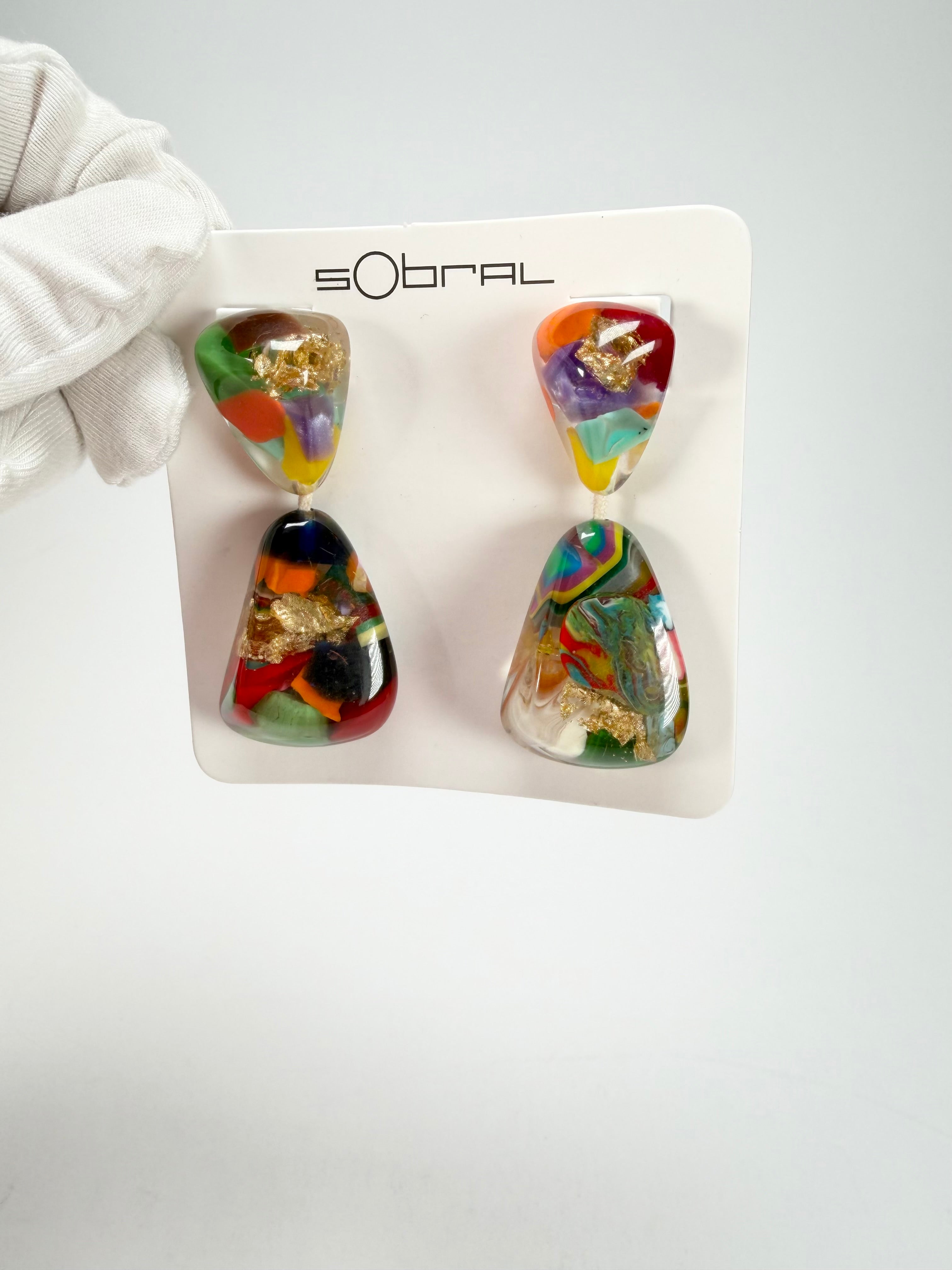 Sobral - Past Present "Duplo Sentido" Resin Earrings ( 003601 )