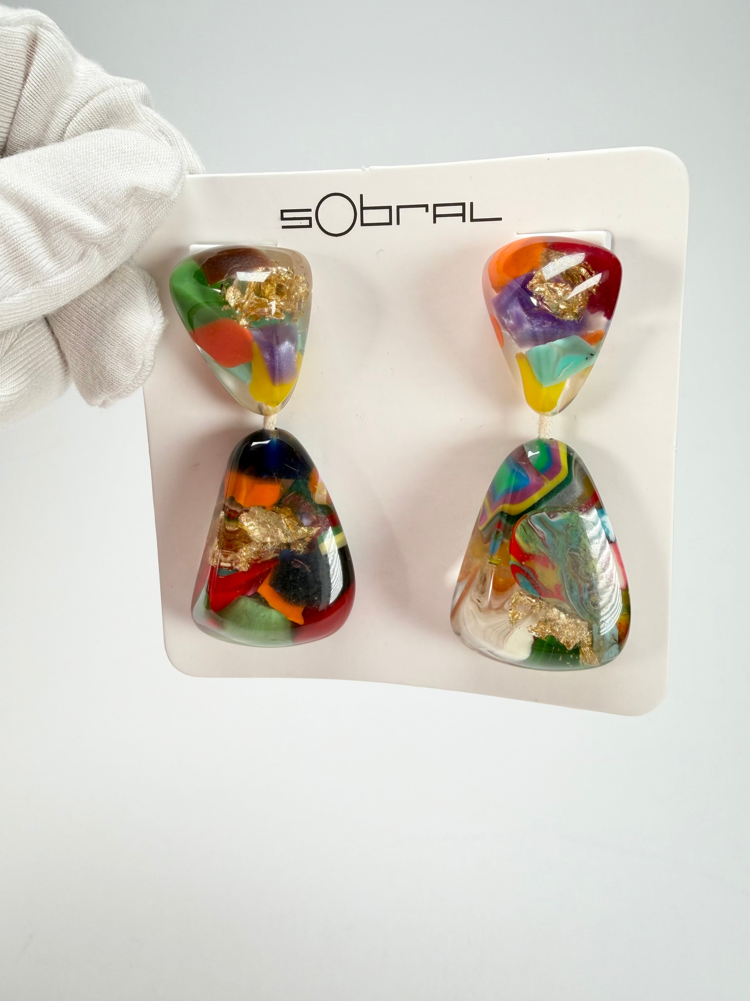 Sobral - Past Present "Duplo Sentido" Resin Earrings ( 003601 )