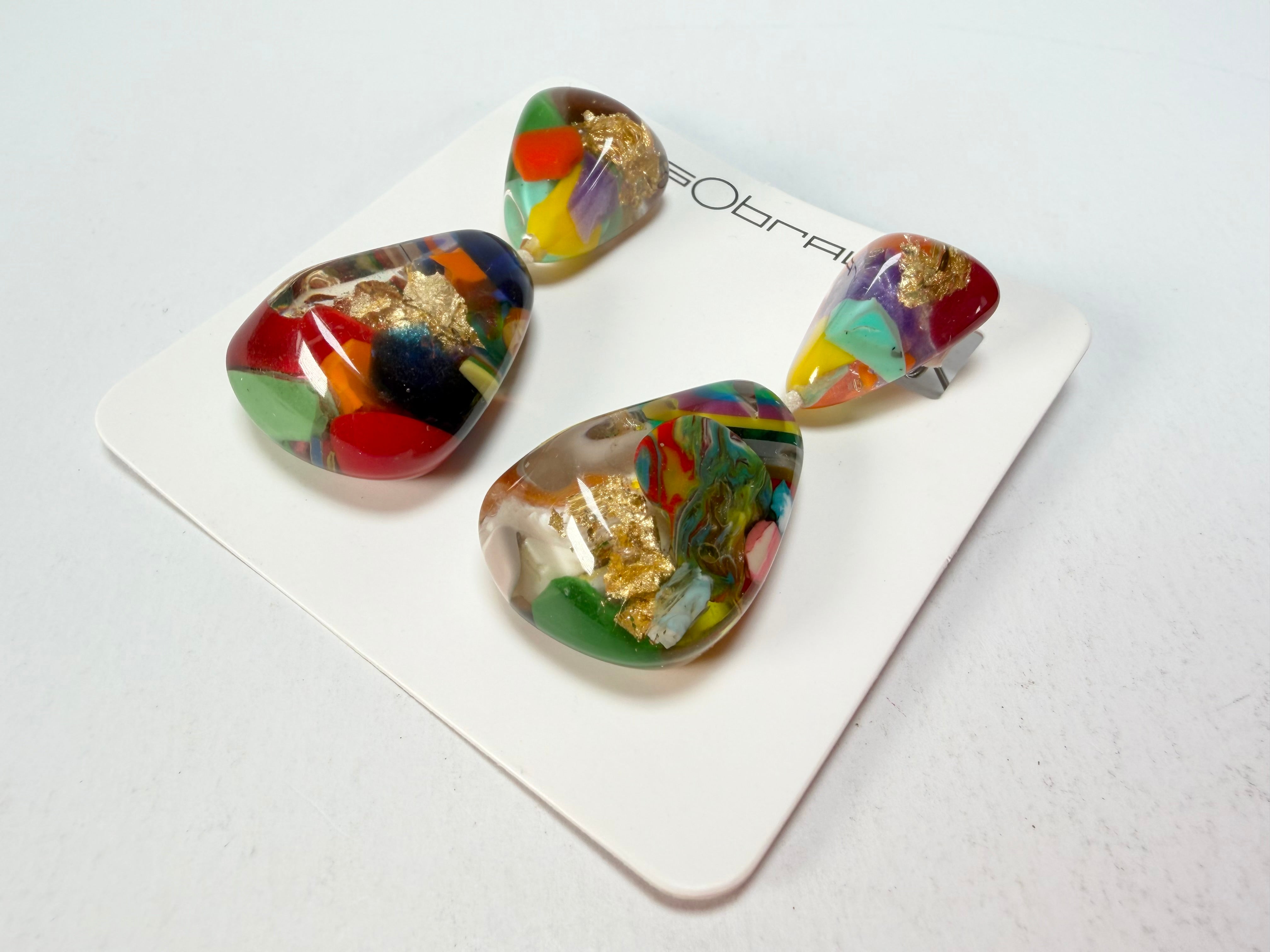 Sobral - Past Present "Duplo Sentido" Resin Earrings ( 003601 )