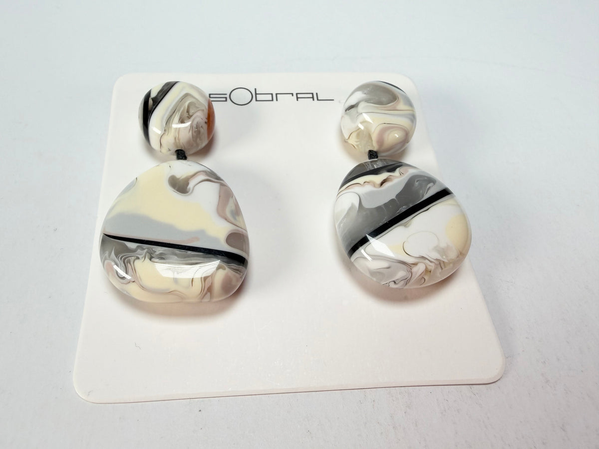 Sobral - Lágrima D'or "Moni " Resin Earrings ( 004904 )
