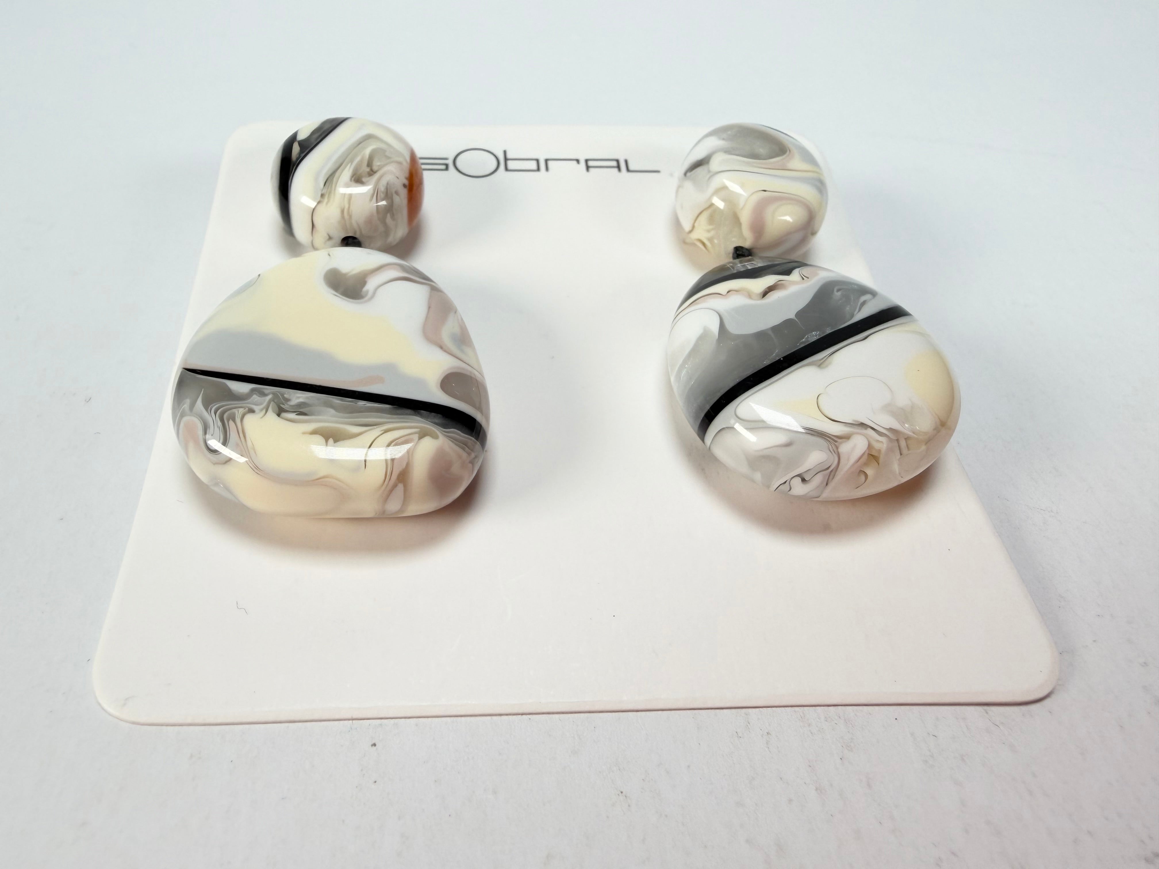 Sobral - Lágrima D'or "Moni " Resin Earrings ( 004904 )