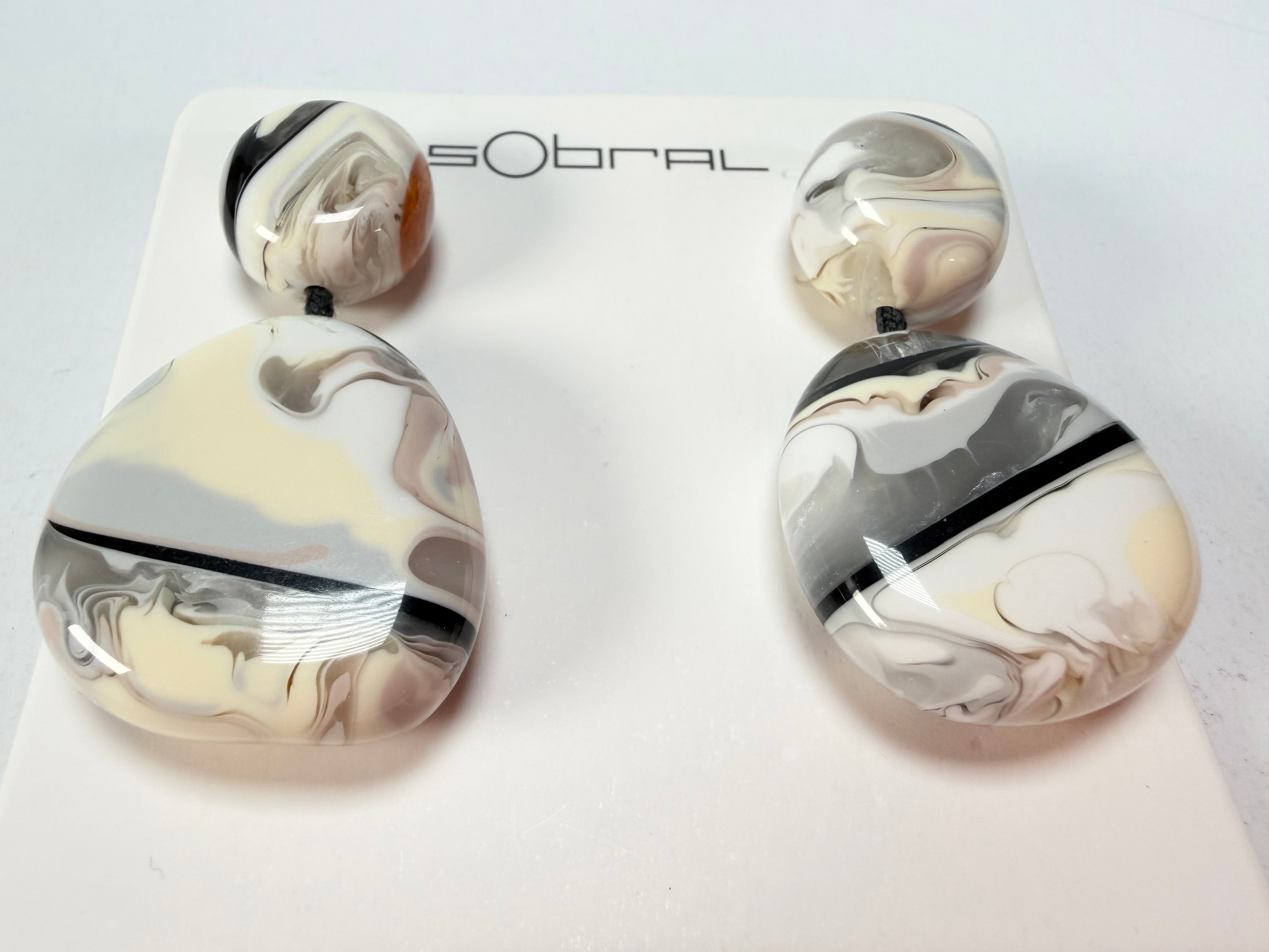 Sobral - Lágrima D'or "Moni " Resin Earrings ( 004904 )