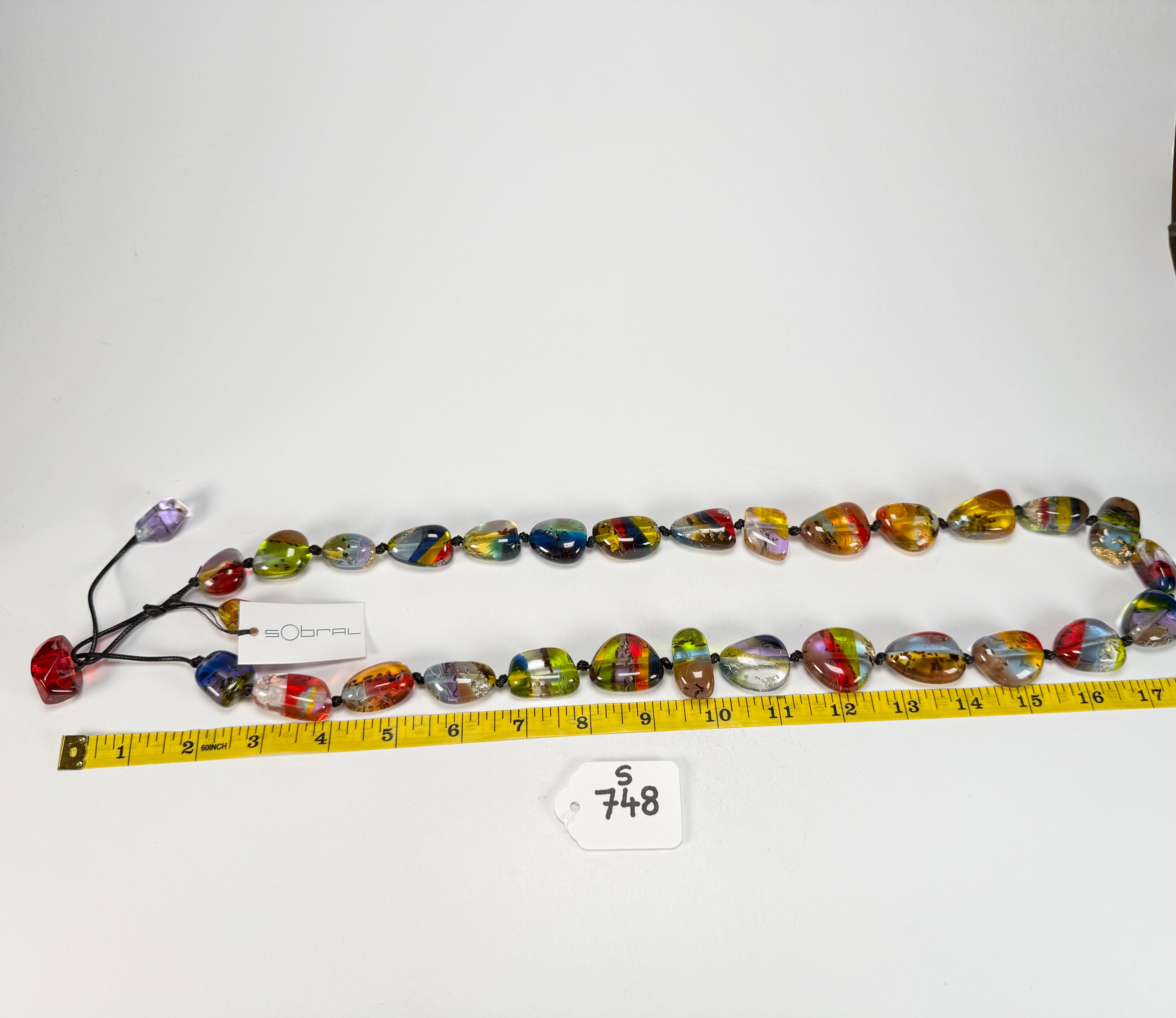 Sobral - Sobralita "Studio Long Pebbles" Resin Necklace ( 000000 )