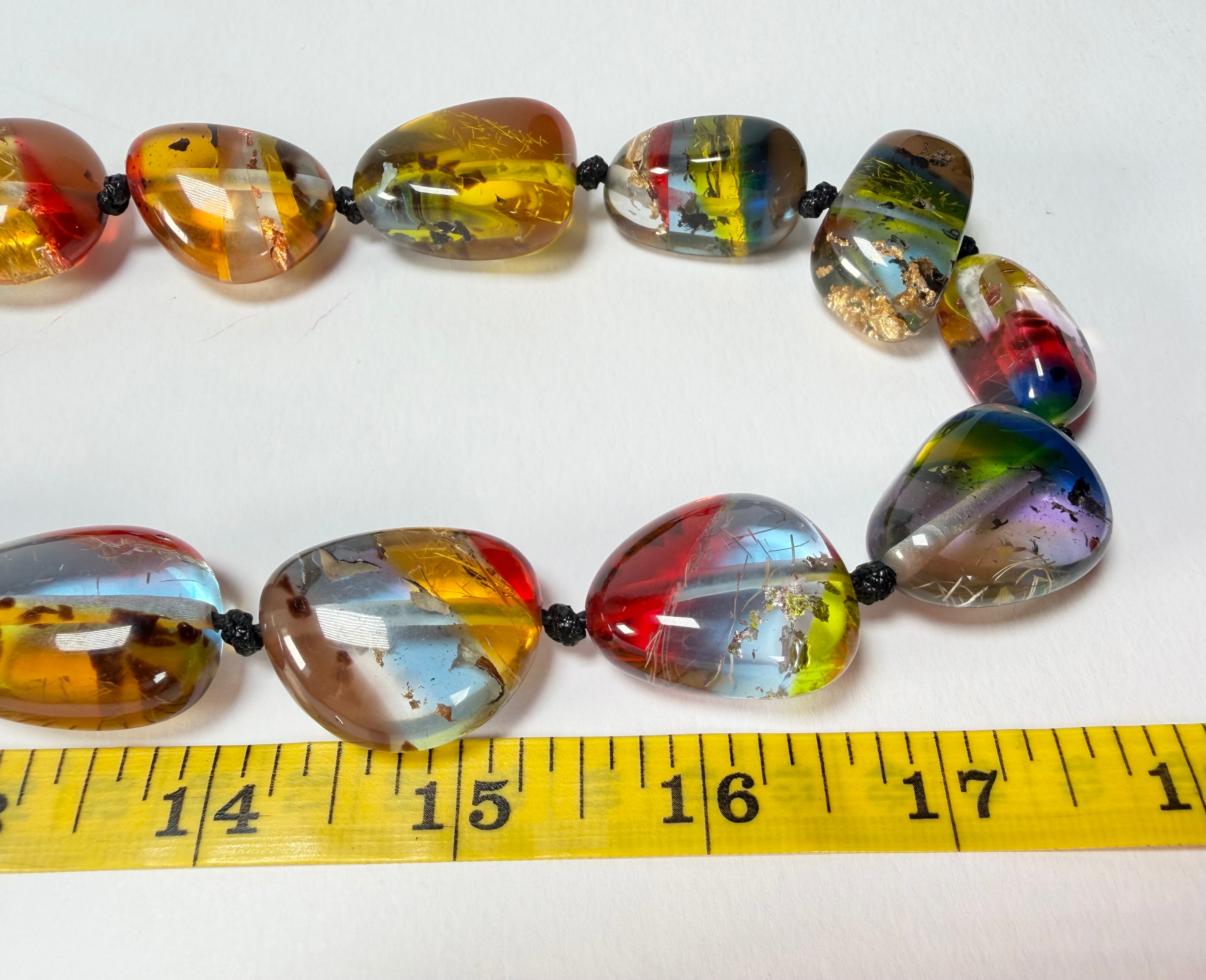 Sobral - Sobralita "Studio Long Pebbles" Resin Necklace ( 000000 )