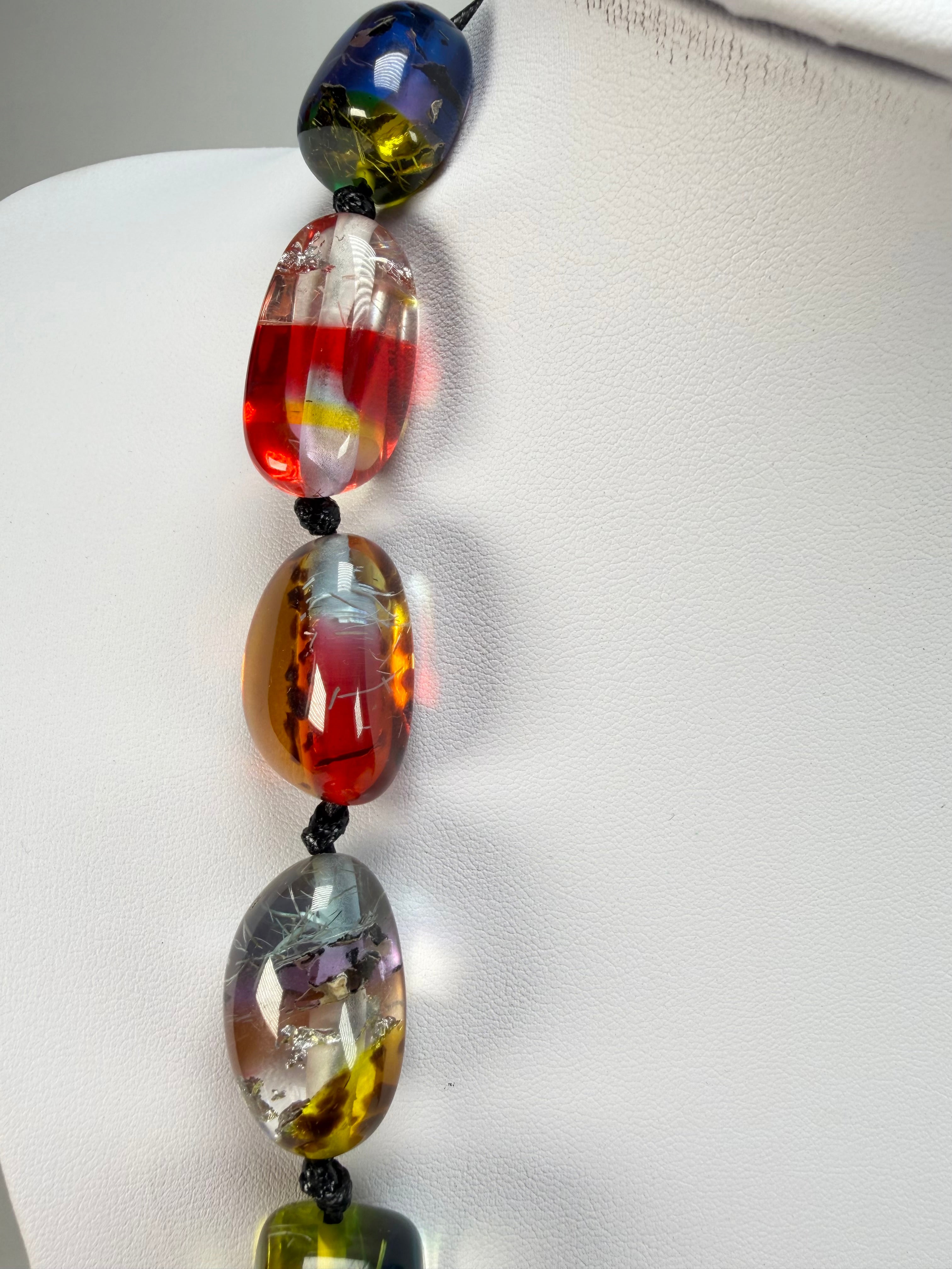 Sobral - Sobralita "Studio Long Pebbles" Resin Necklace ( 000000 )