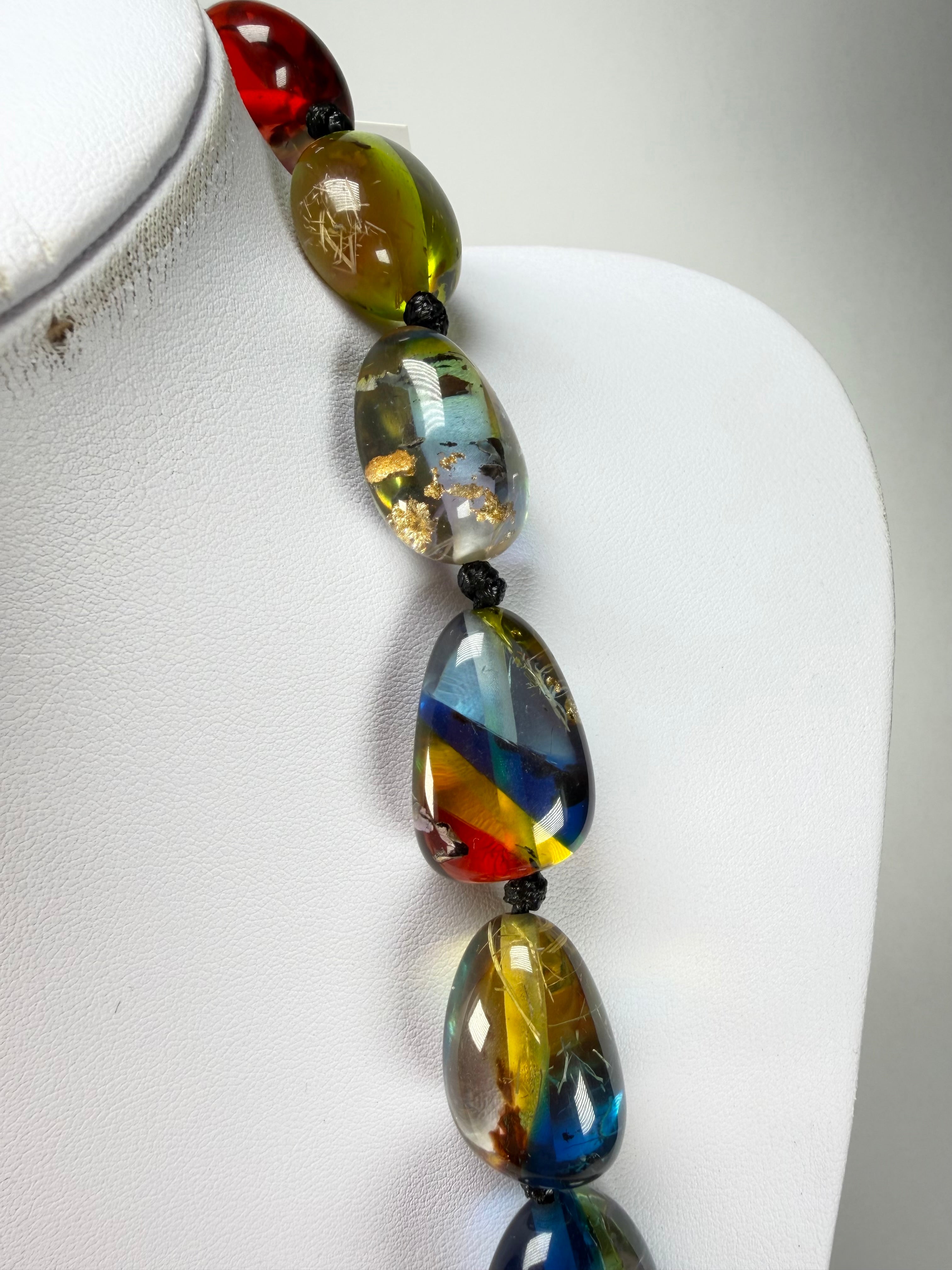Sobral - Sobralita "Studio Long Pebbles" Resin Necklace ( 000000 )