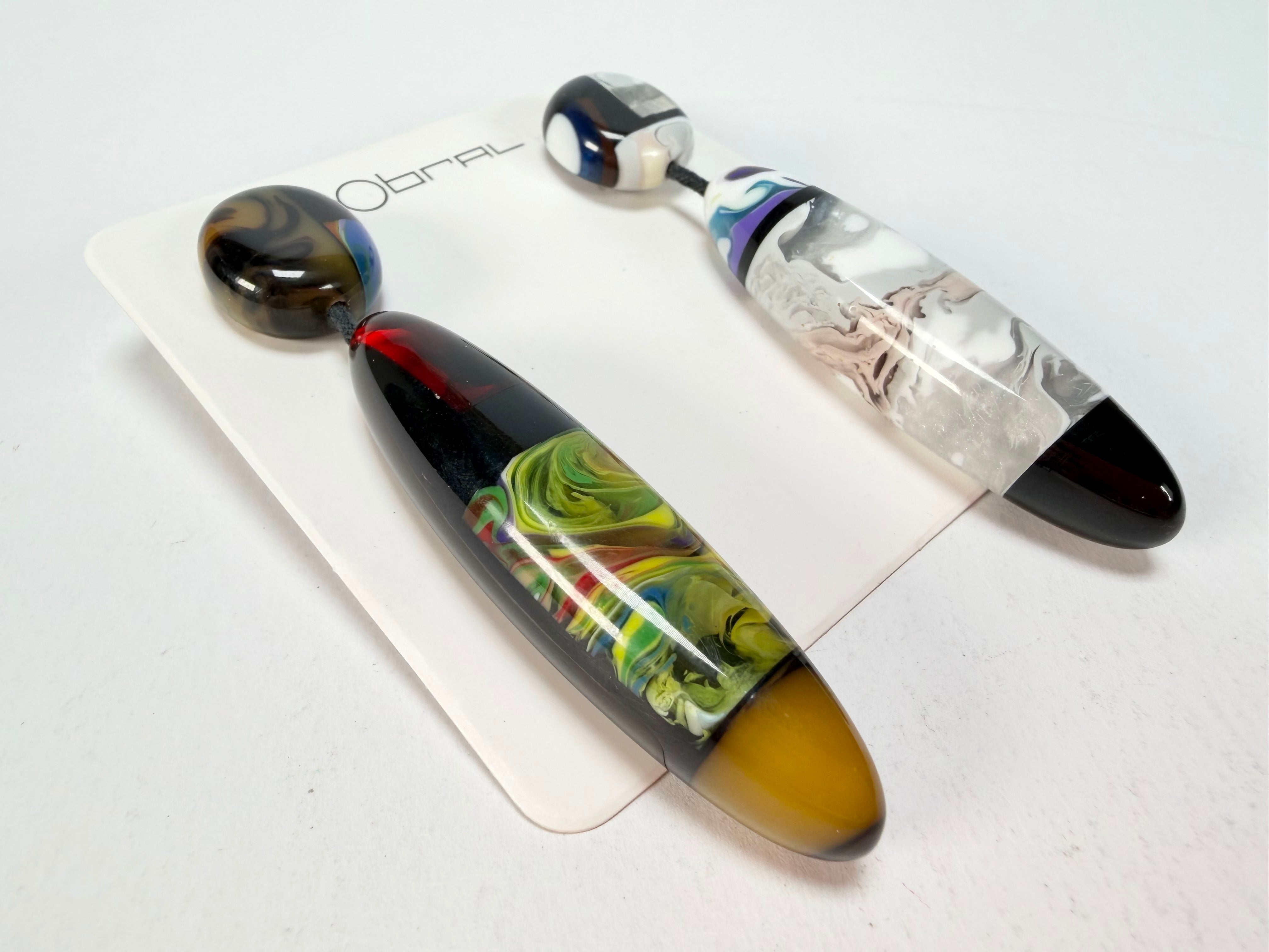 Sobral - Patchwork "Agudo" Studio Creation Resin Earrings ( 000000 )