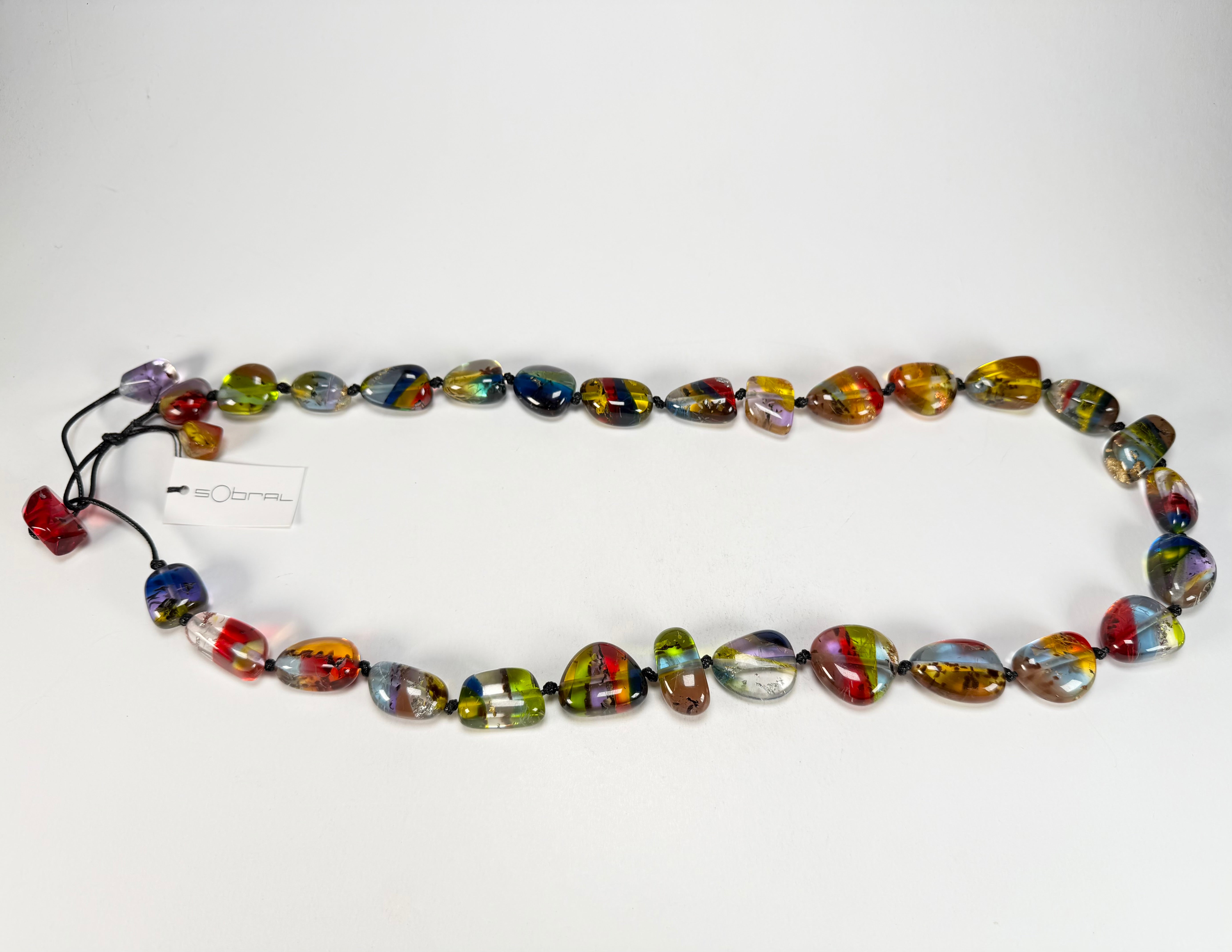 Sobral - Sobralita "Studio Long Pebbles" Resin Necklace ( 000000 )