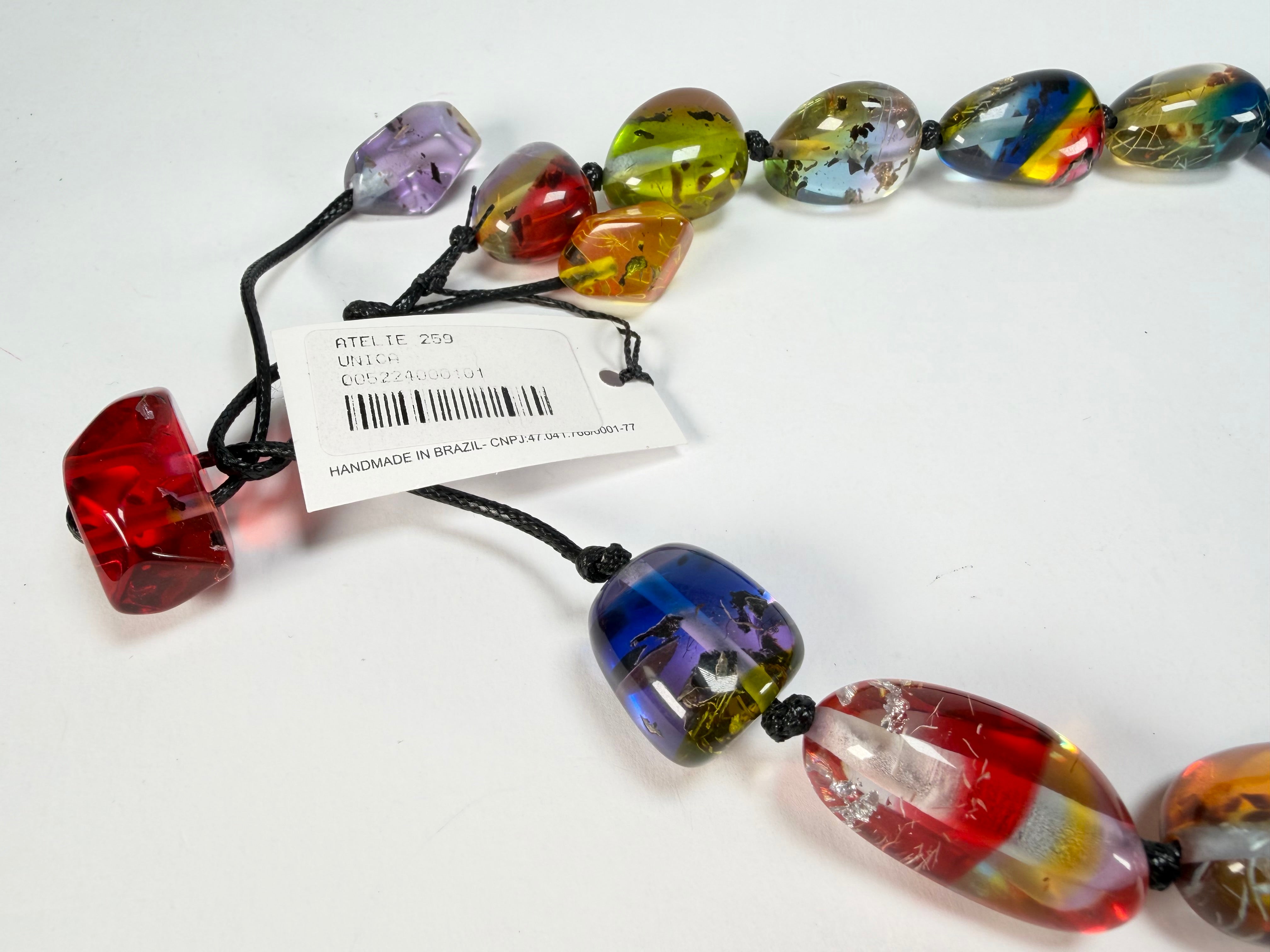 Sobral - Sobralita "Studio Long Pebbles" Resin Necklace ( 000000 )