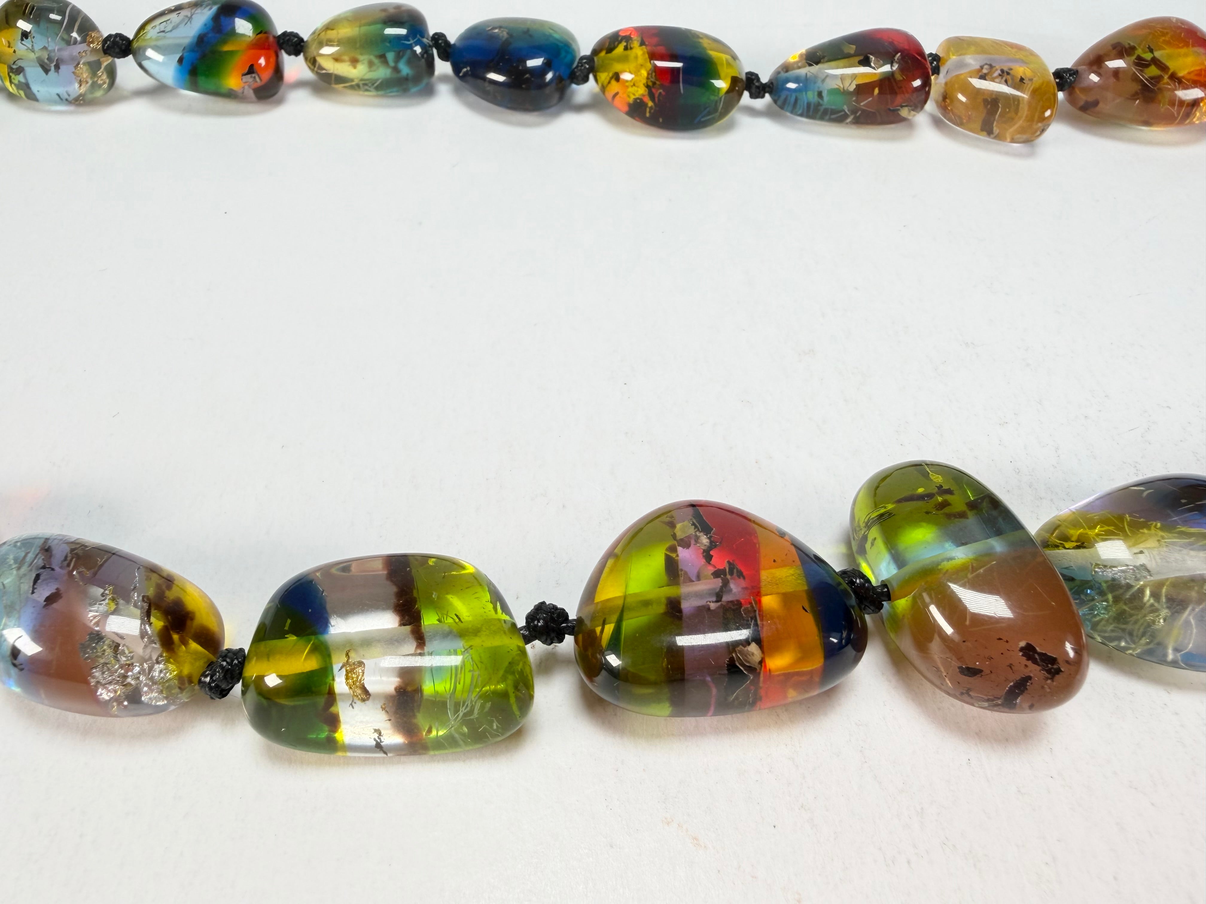 Sobral - Sobralita "Studio Long Pebbles" Resin Necklace ( 000000 )