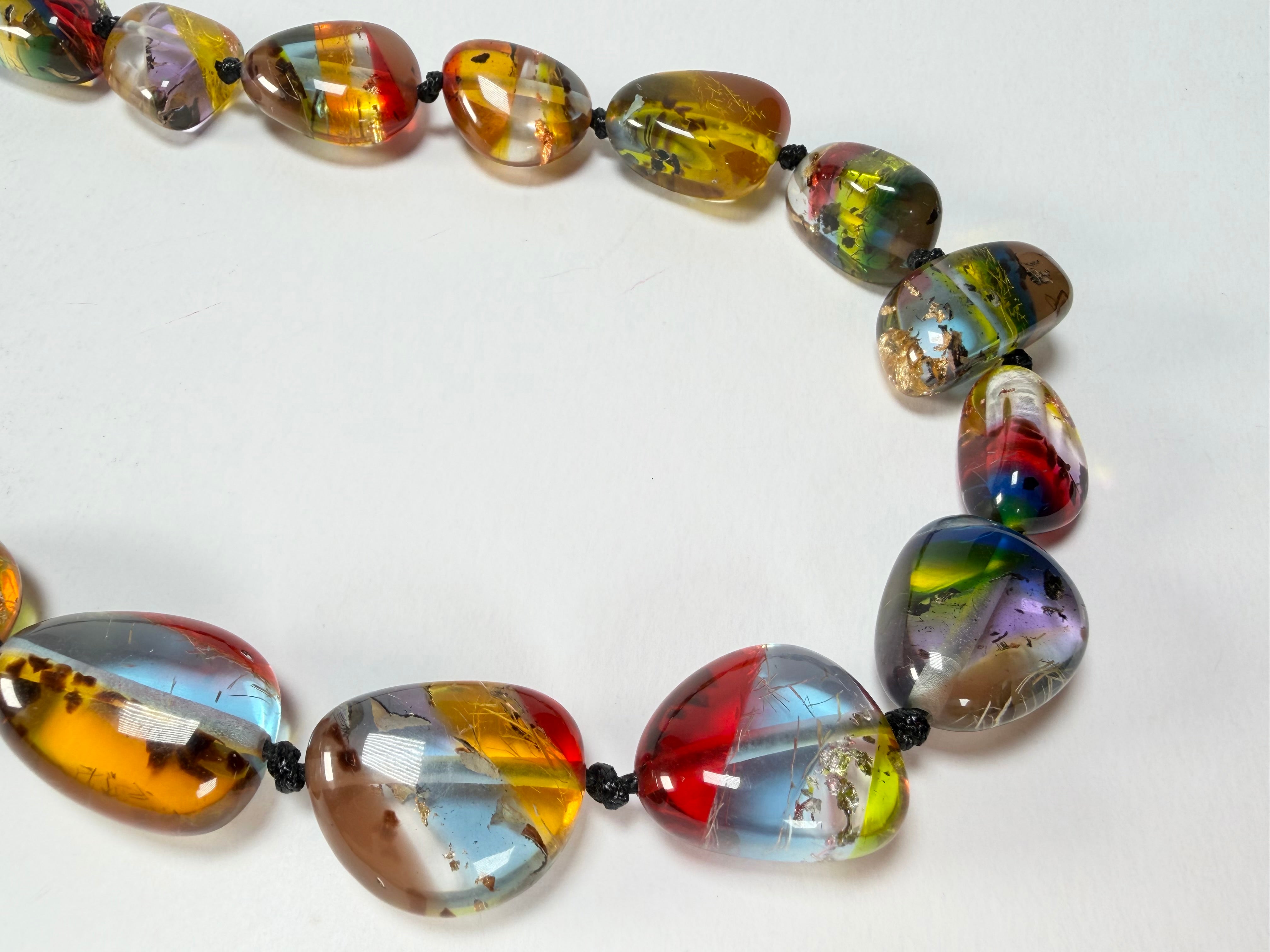 Sobral - Sobralita "Studio Long Pebbles" Resin Necklace ( 000000 )