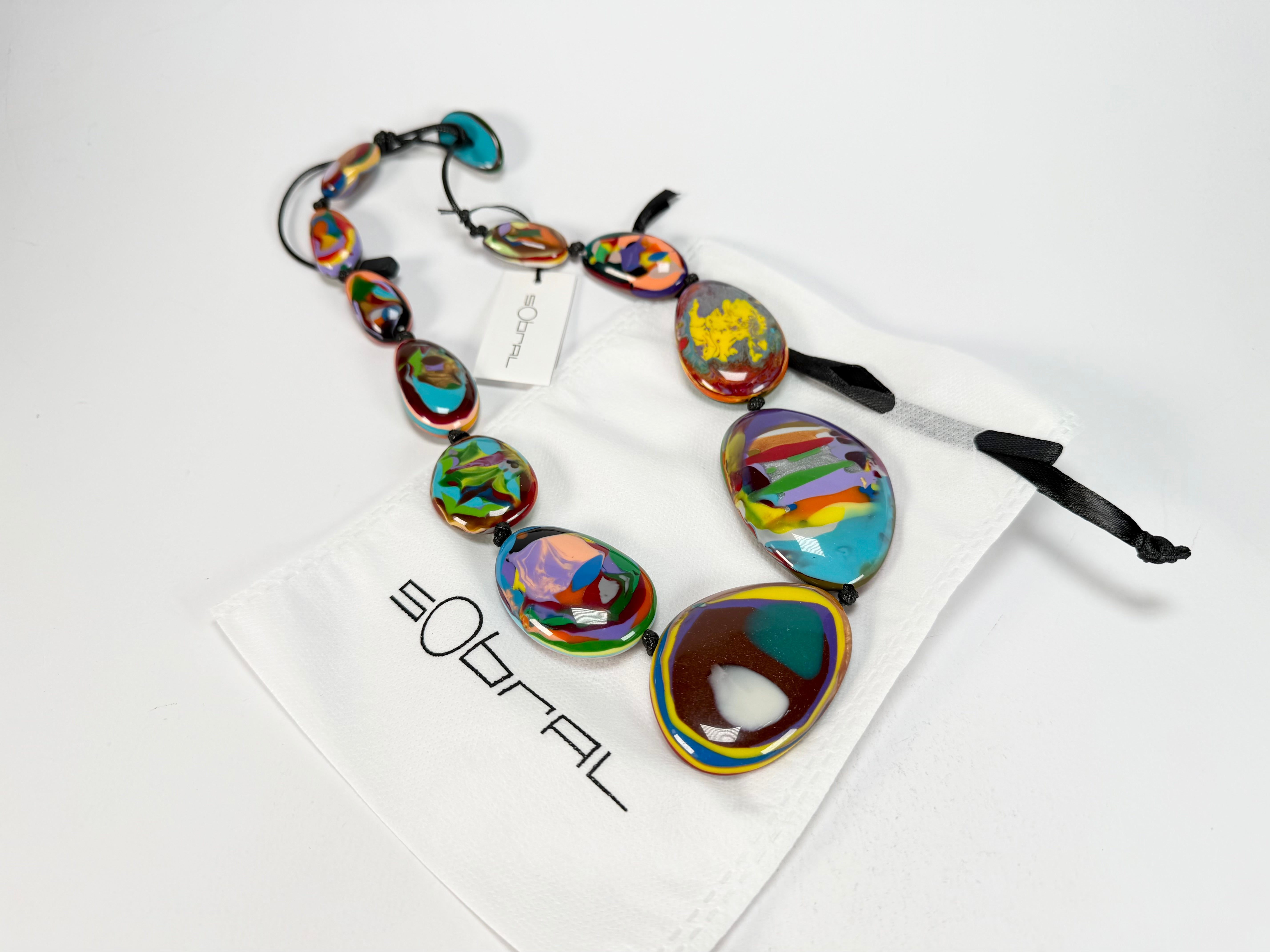 Sobral - Multi-Colour "Gabriele K" Resin Necklace ( 003616 )