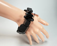 Sobral - Indiana "Noir" Black Mix Elasticated Resin Bracelet ( 000210 )