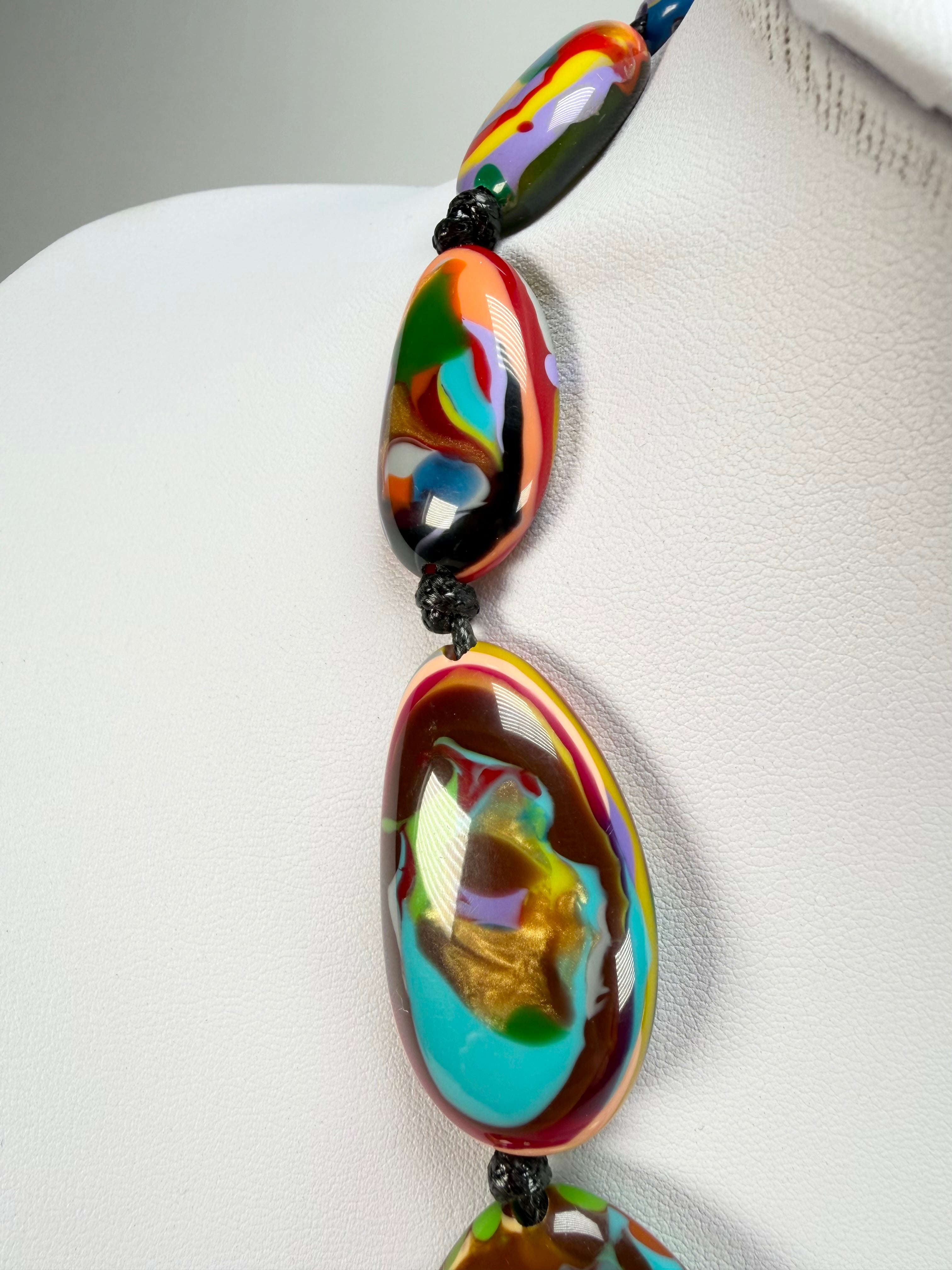 Sobral - Multi-Colour "Gabriele K" Resin Necklace ( 003616 )