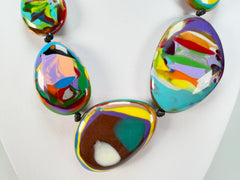 Sobral - Multi-Colour "Gabriele K" Resin Necklace ( 003616 )