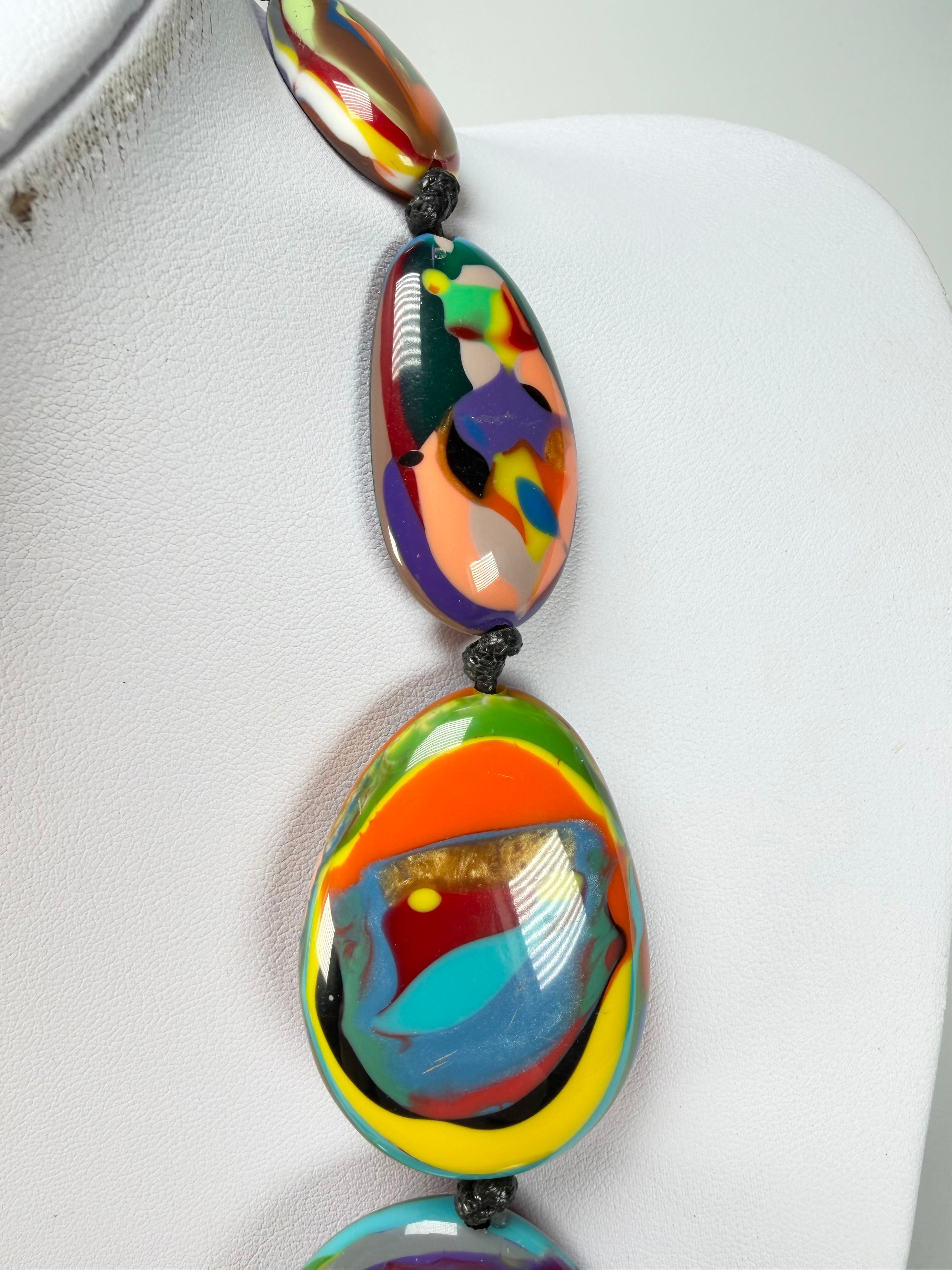 Sobral - Multi-Colour "Gabriele K" Resin Necklace ( 003616 )