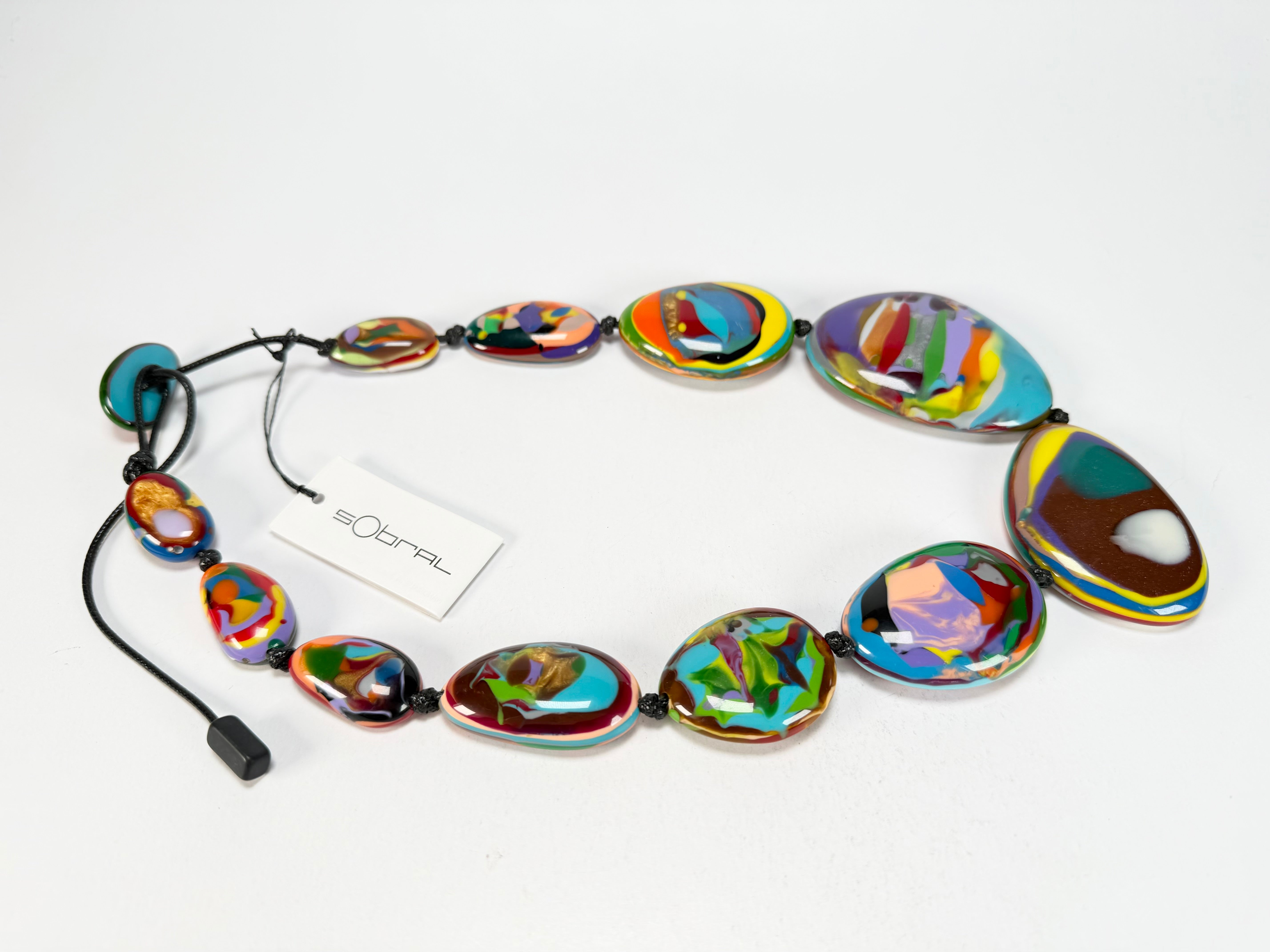 Sobral - Multi-Colour "Gabriele K" Resin Necklace ( 003616 )