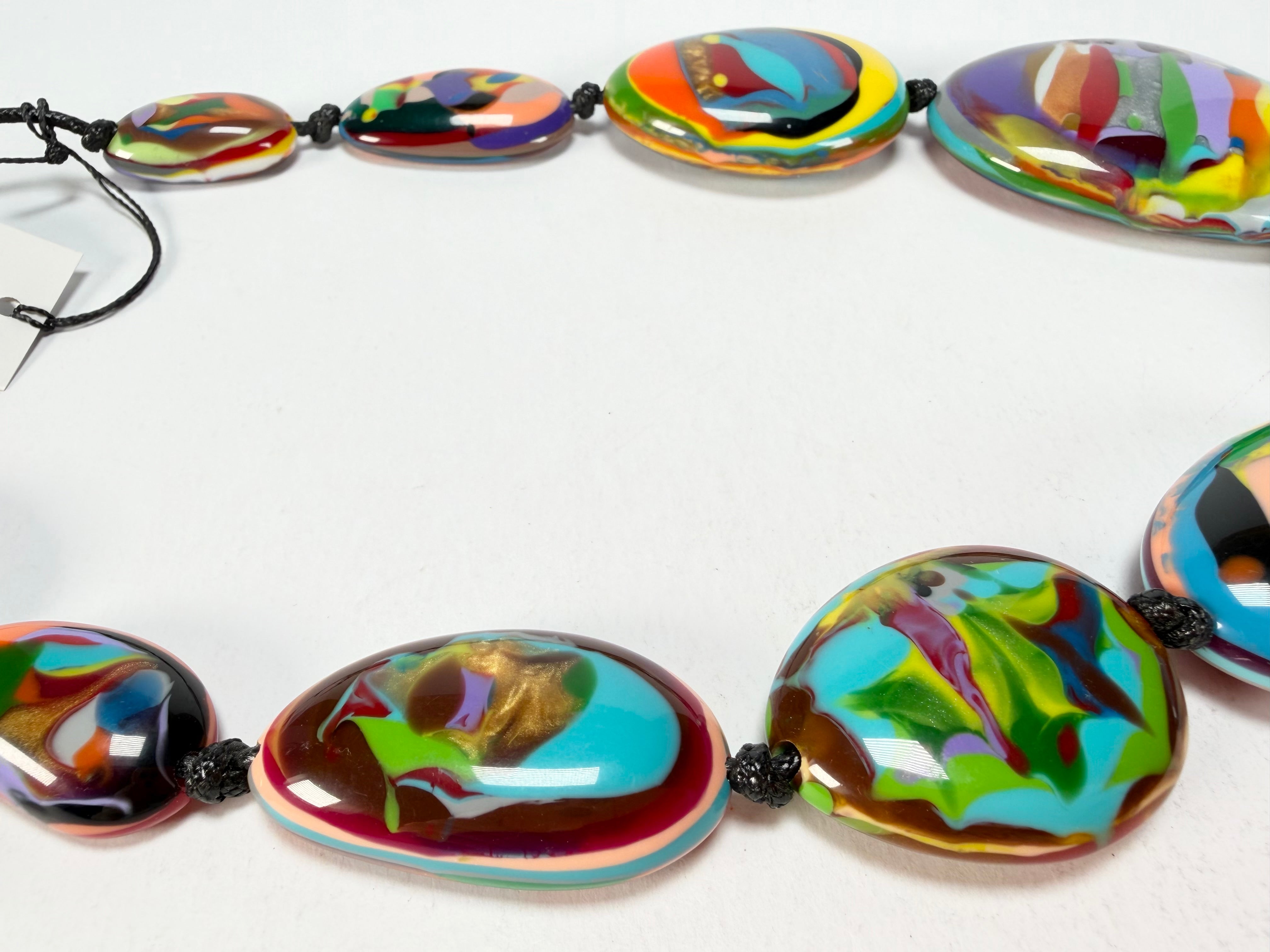 Sobral - Multi-Colour "Gabriele K" Resin Necklace ( 003616 )