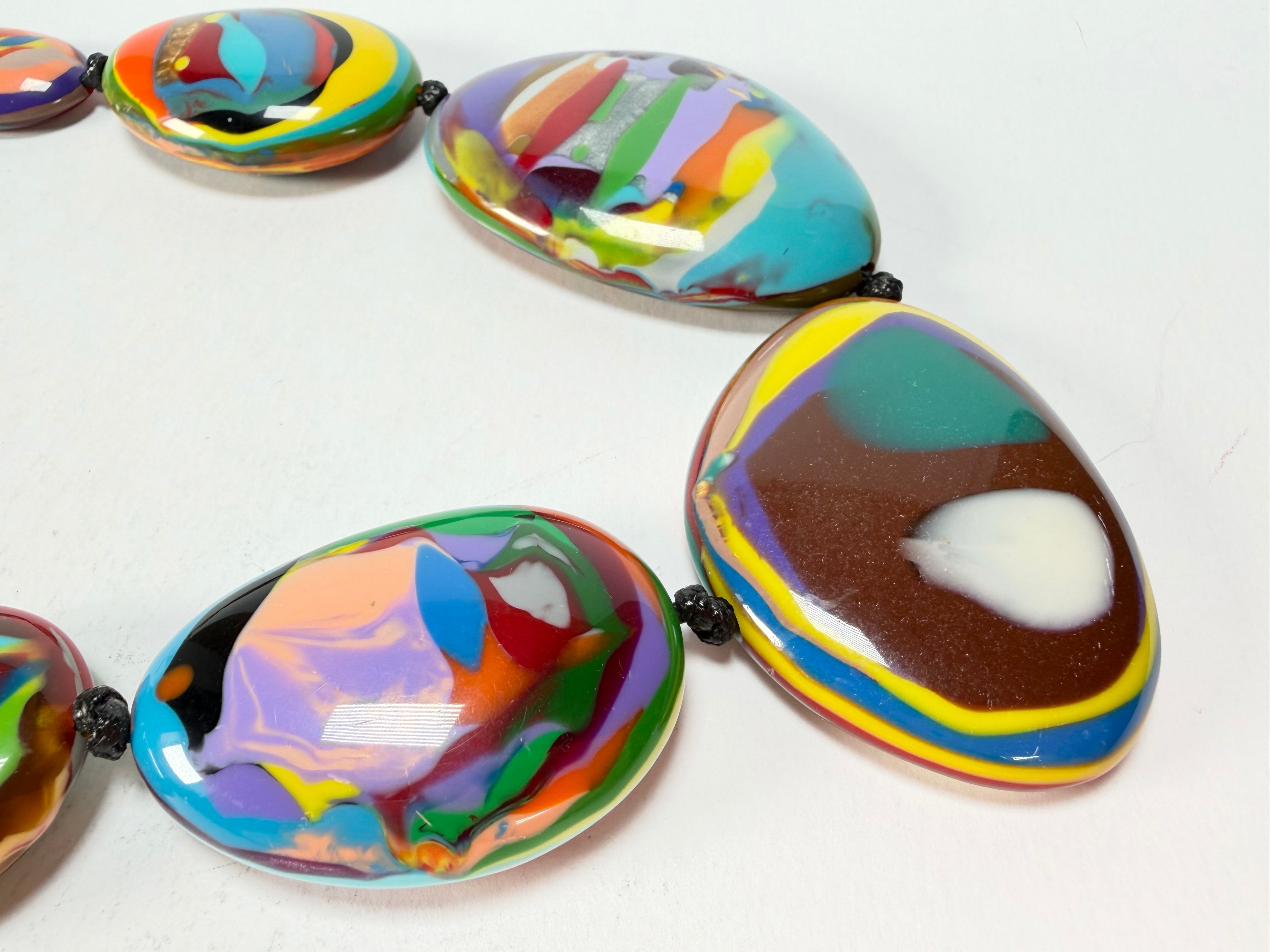 Sobral - Multi-Colour "Gabriele K" Resin Necklace ( 003616 )