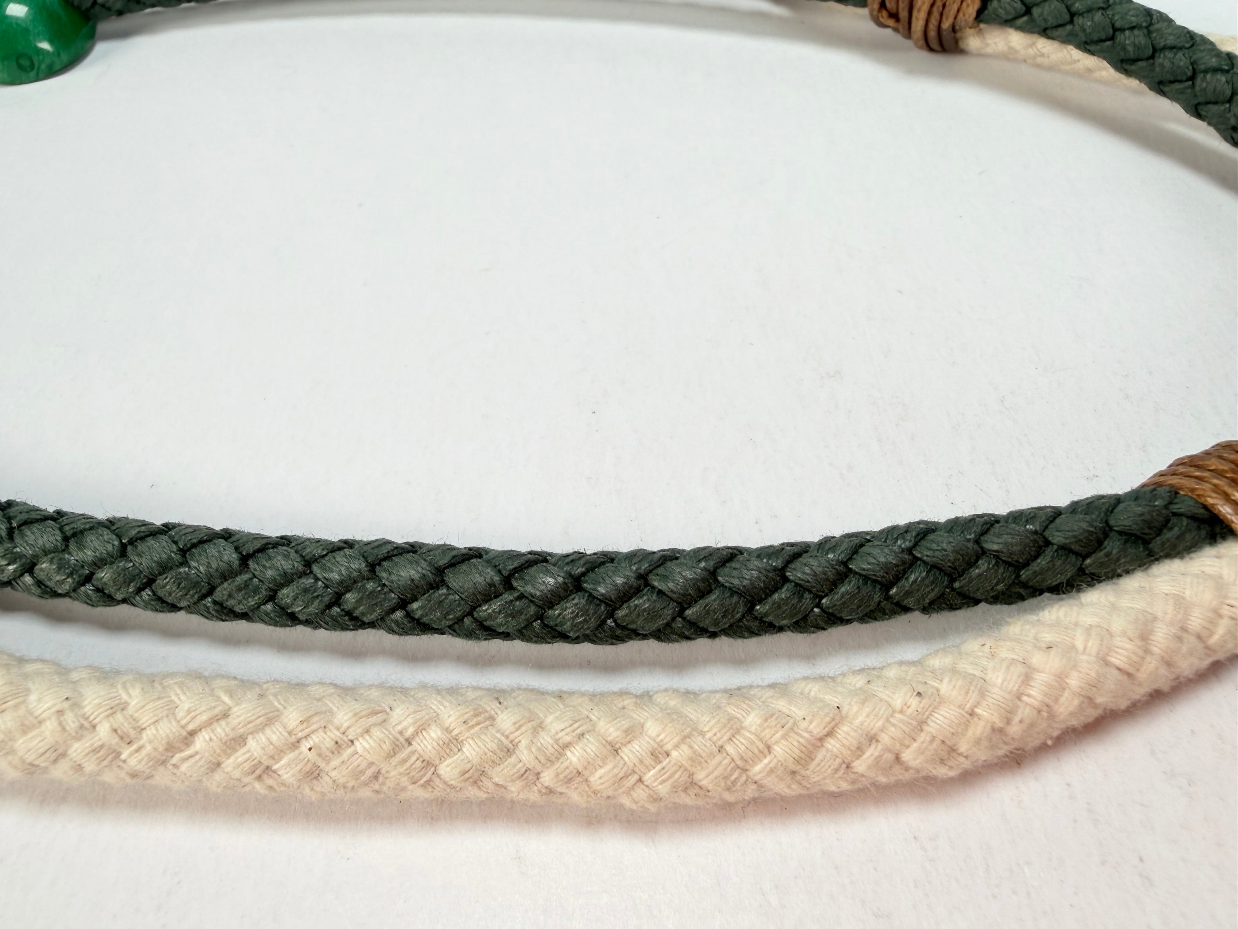 Sobral - Metalique Orlando "Rope Pendant" Studio Creation Green Dual Rope Resin Necklace ( 000000 )