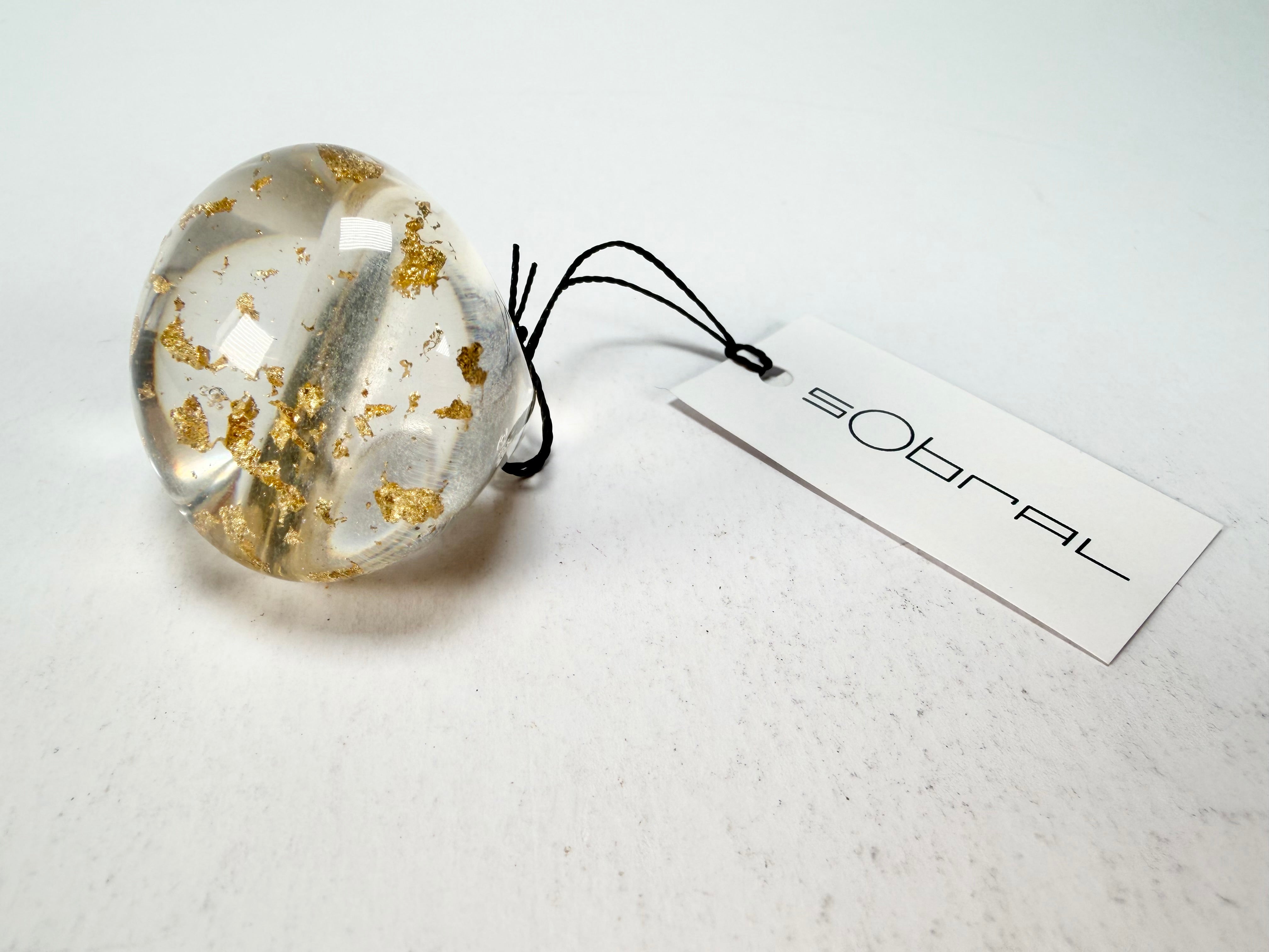 Sobral - Metalique "Afrodite" Resin Ring ( 002789 ) - Size UK P / US 7.5