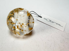 Sobral - Metalique "Afrodite" Resin Ring ( 002789 ) - Size UK P / US 7.5