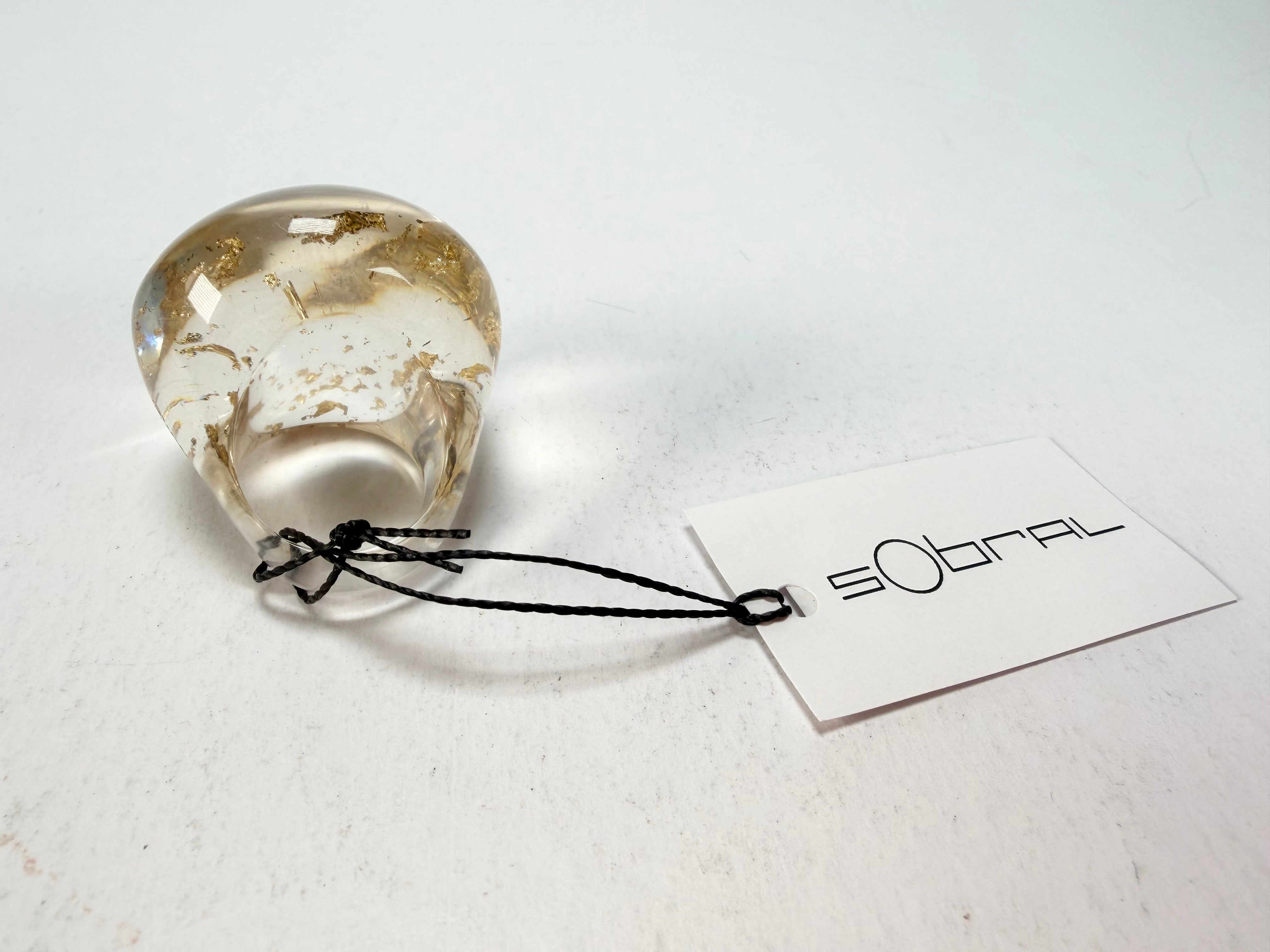 Sobral - Metalique "Afrodite" Resin Ring ( 002789 ) - Size UK P / US 7.5