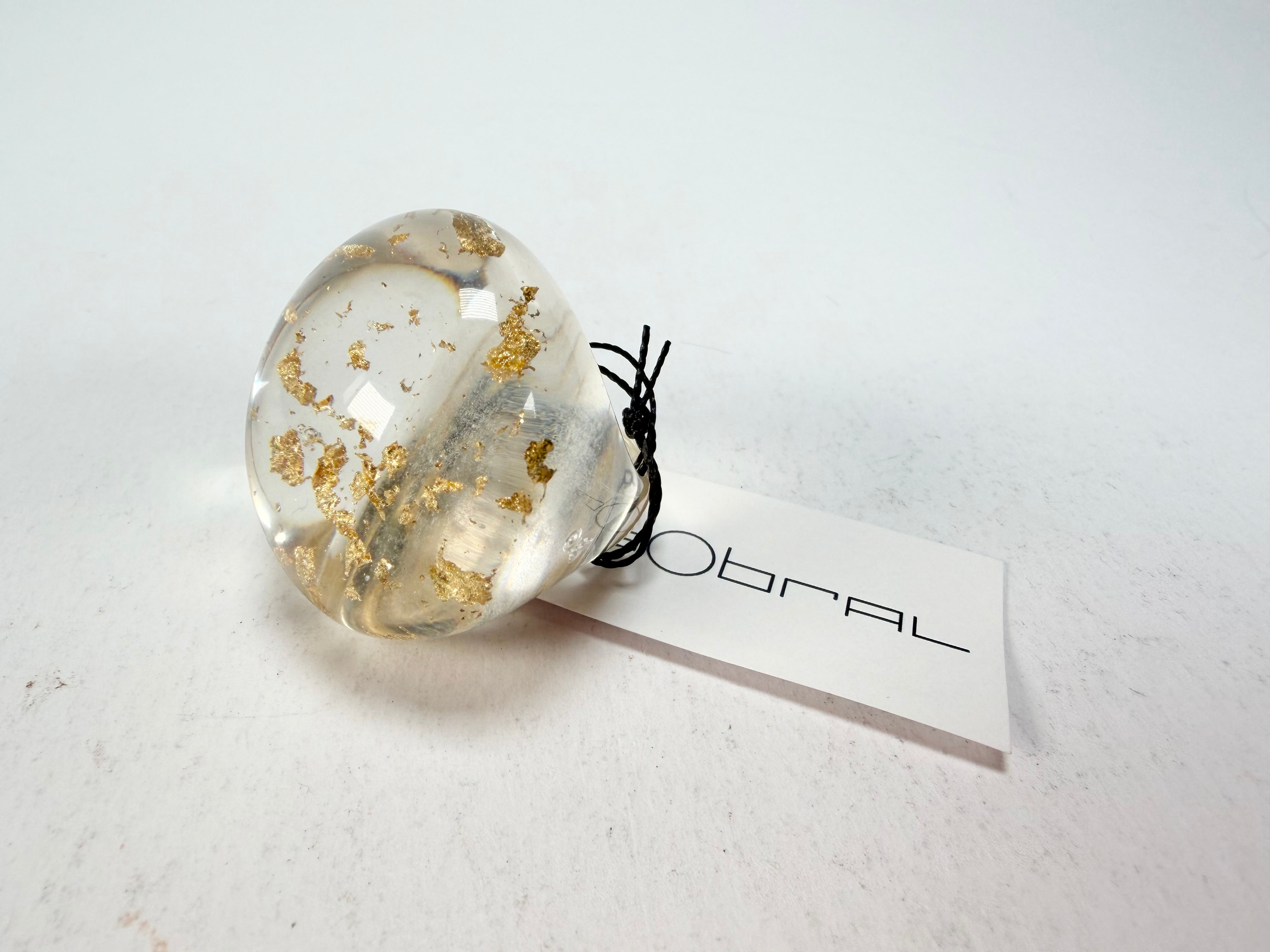 Sobral - Metalique "Afrodite" Resin Ring ( 002789 ) - Size UK P / US 7.5