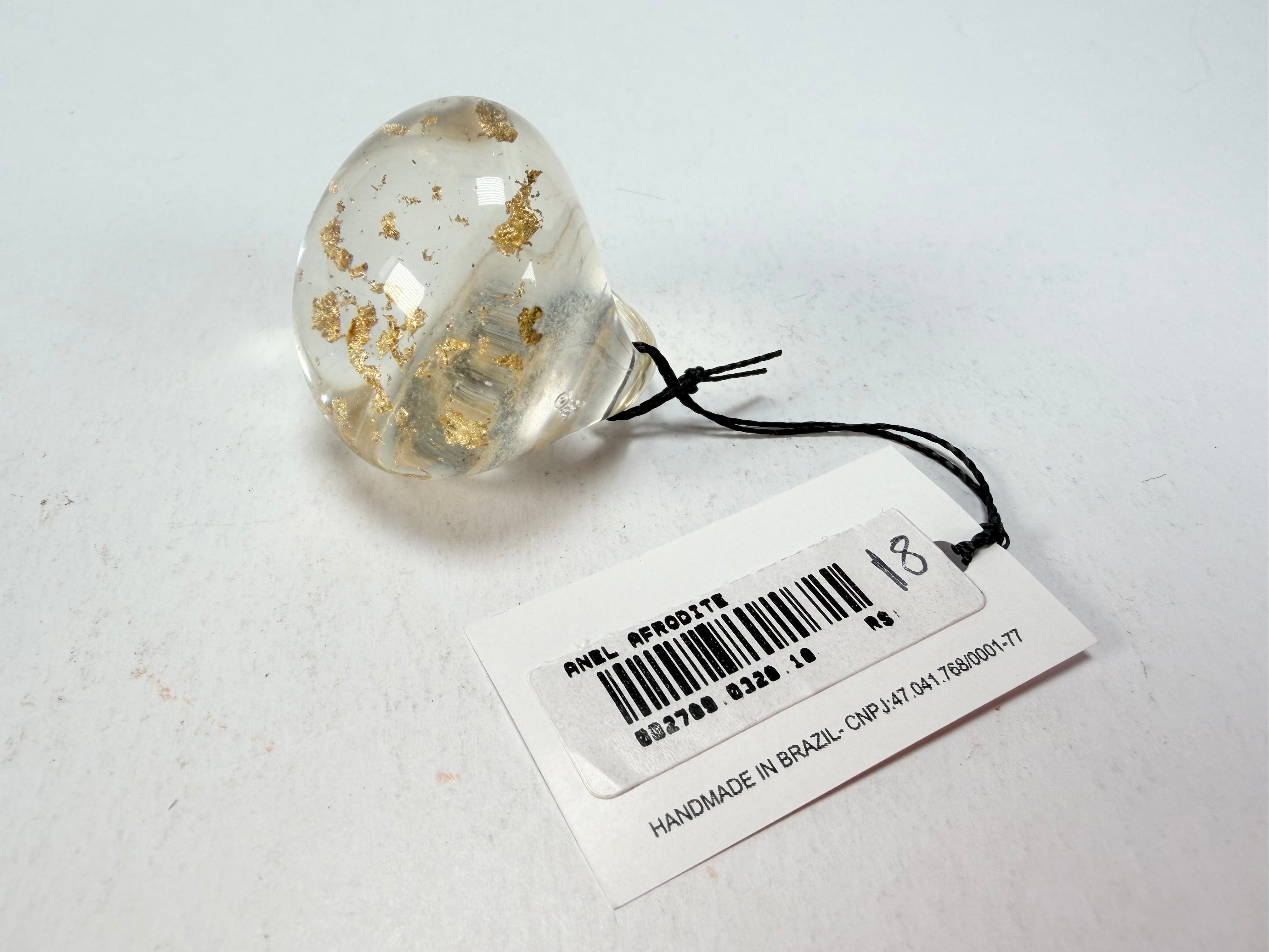 Sobral - Metalique "Afrodite" Resin Ring ( 002789 ) - Size UK P / US 7.5