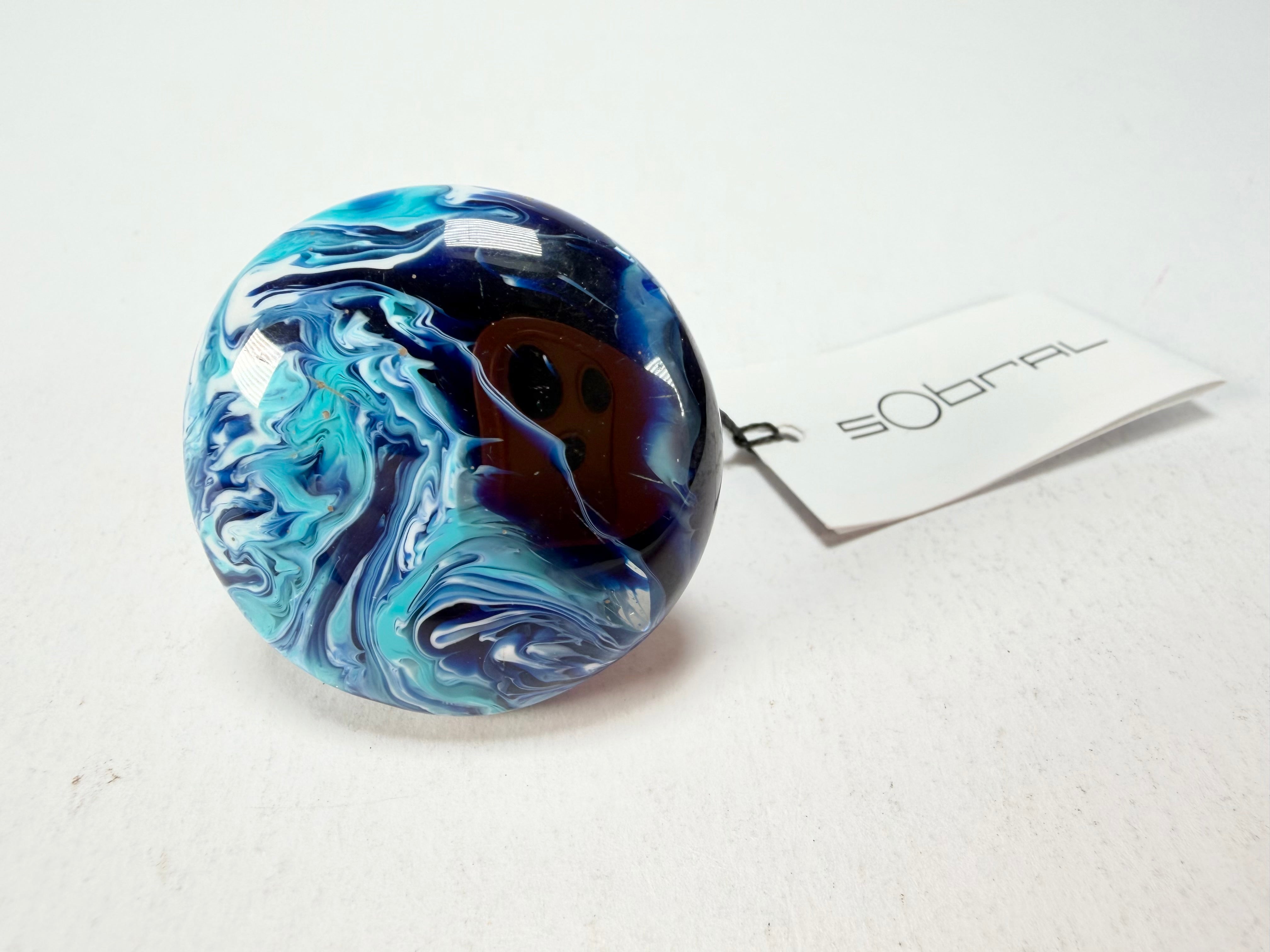 Sobral - Onda Azul "Onda Circle" Blue Resin Ring ( 005324 ) - Size UK N / US 6.5
