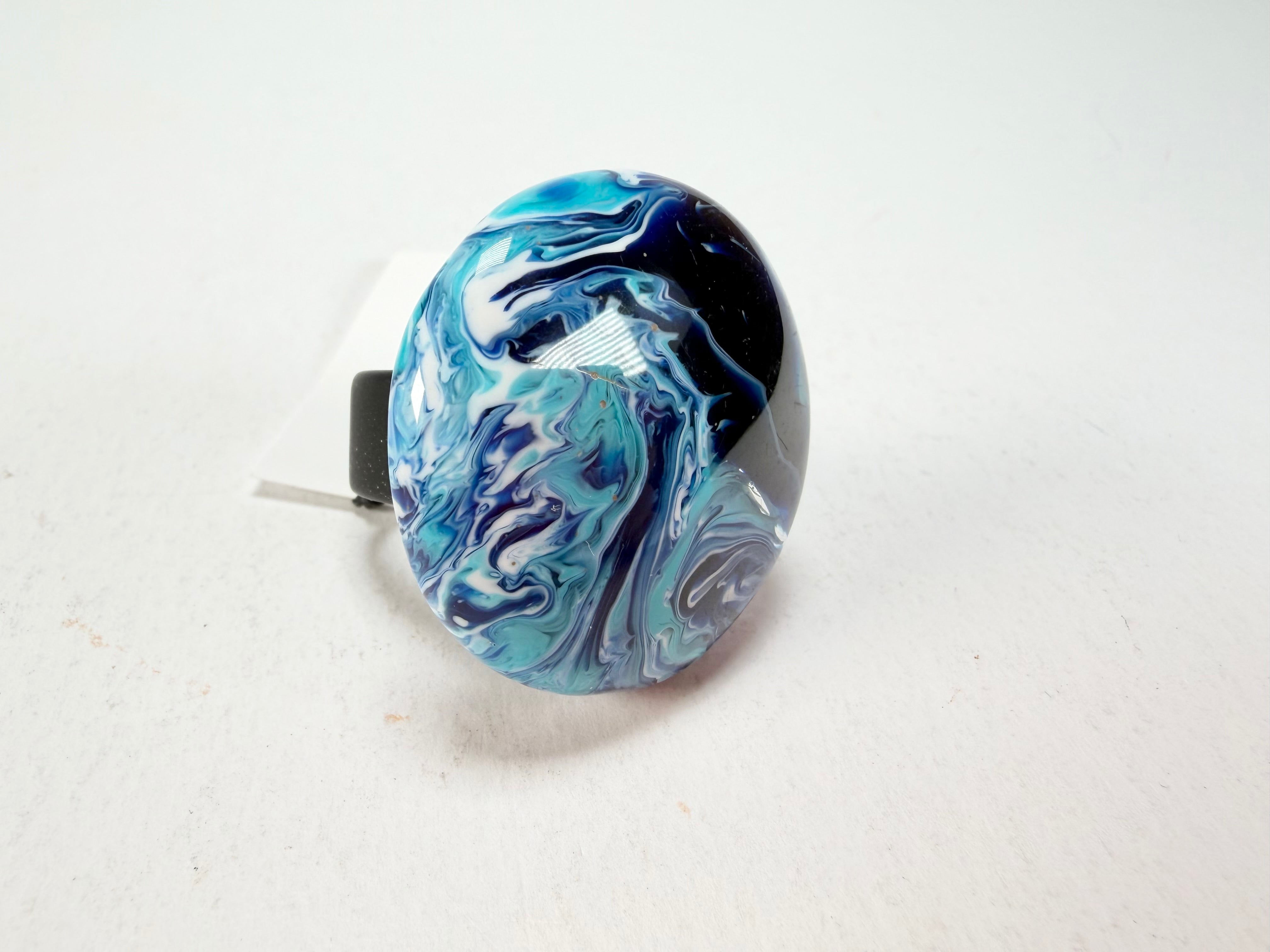 Sobral - Onda Azul "Onda Circle" Blue Resin Ring ( 005324 ) - Size UK N / US 6.5