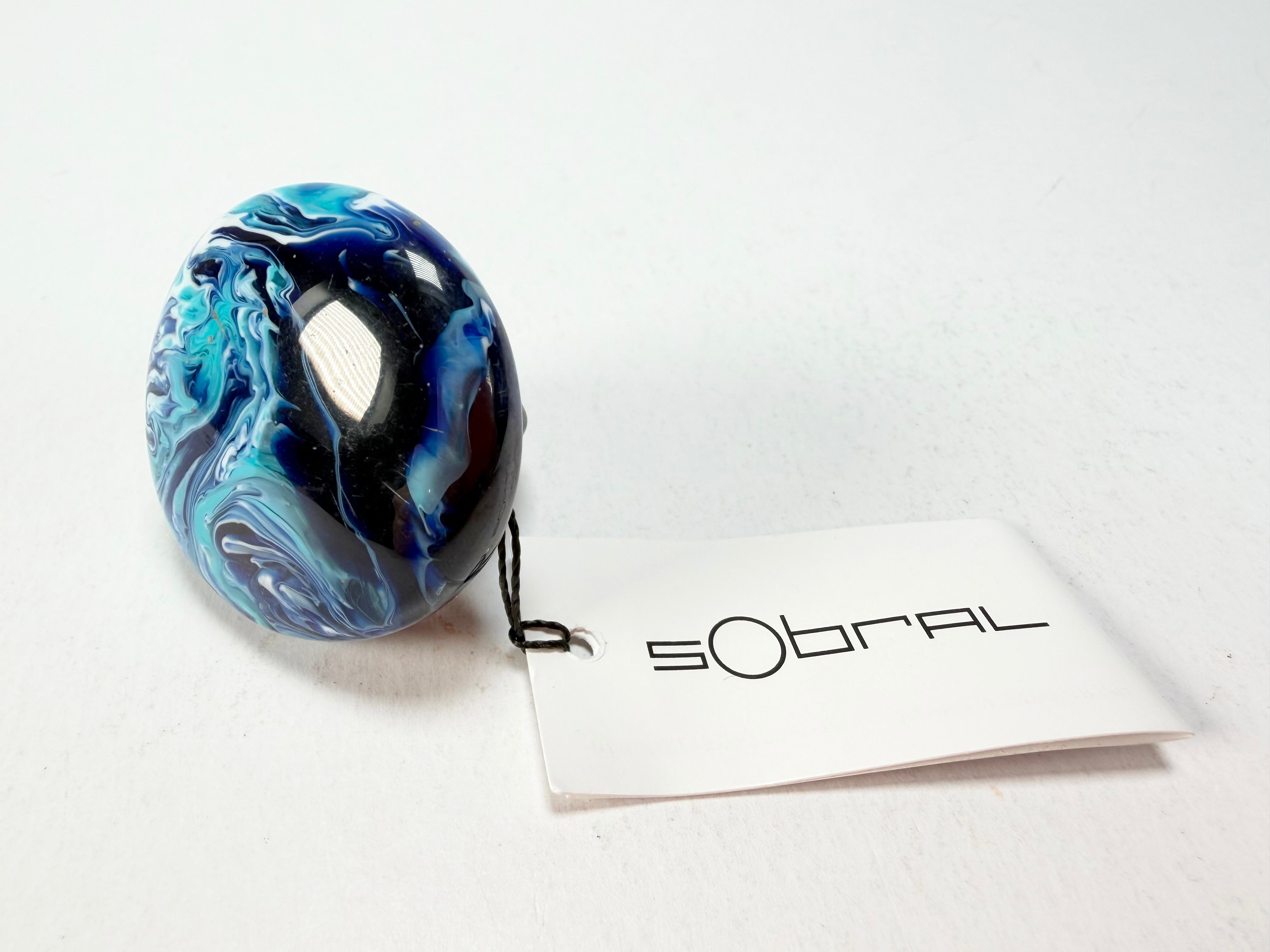 Sobral - Onda Azul "Onda Circle" Blue Resin Ring ( 005324 ) - Size UK N / US 6.5