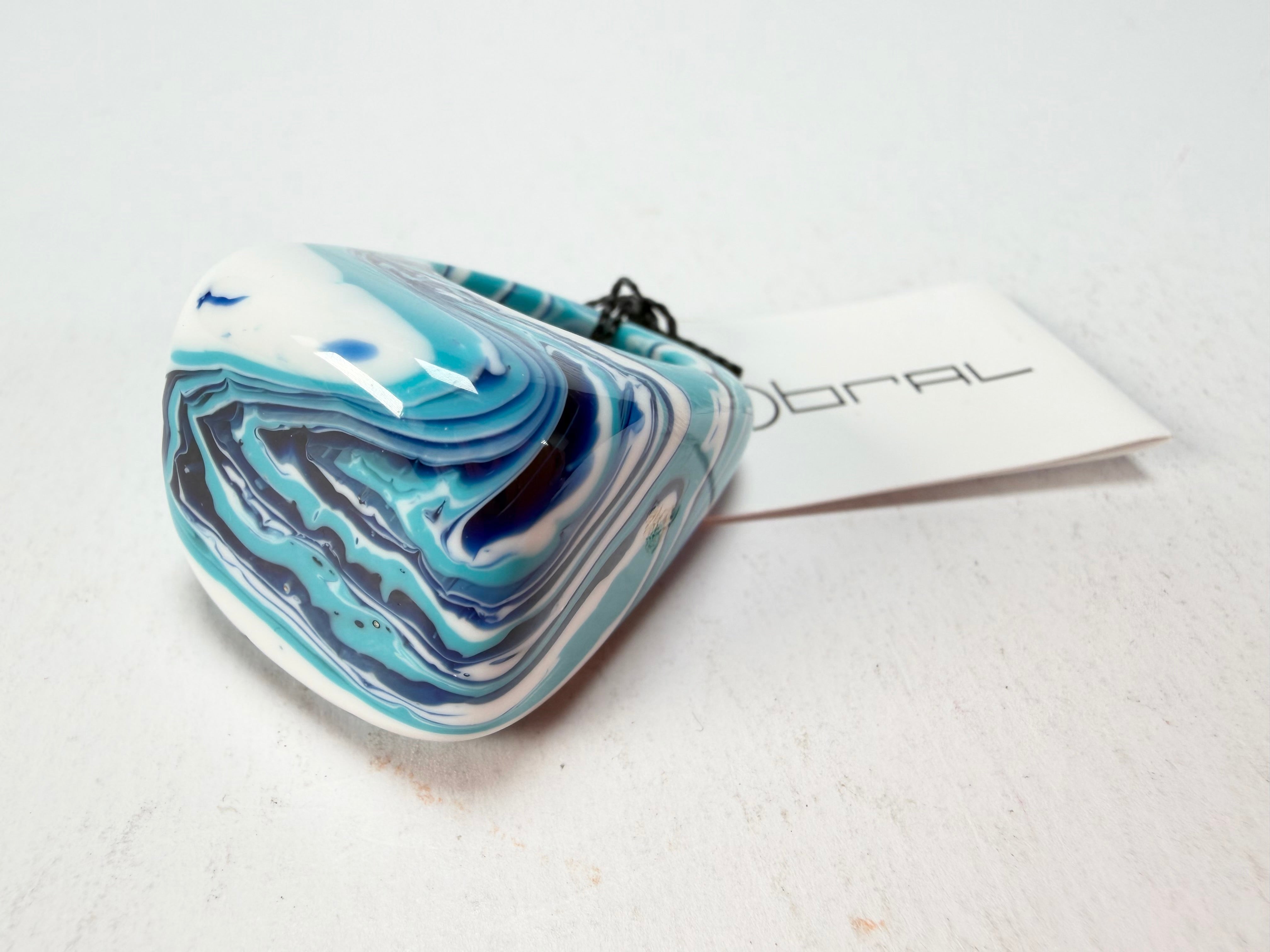 Sobral - Onda Azul "Wave" Blue Resin Ring ( 005325 ) - Size UK N / US 6.5