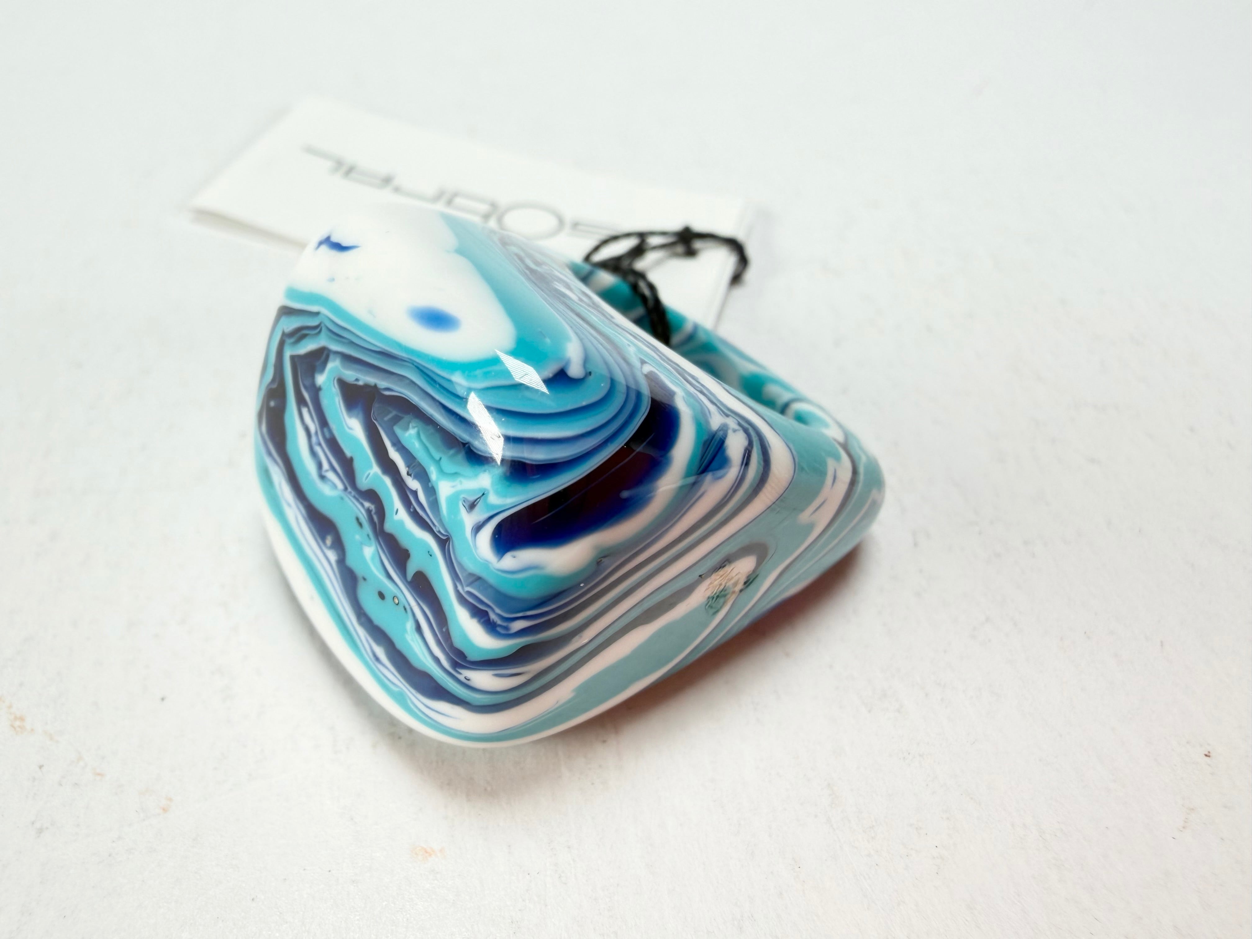 Sobral - Onda Azul "Wave" Blue Resin Ring ( 005325 ) - Size UK N / US 6.5