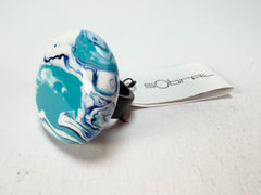 Sobral - Onda Azul "Onda Circle" Blue Resin Ring ( 005324 ) - Size UK Q / US 8