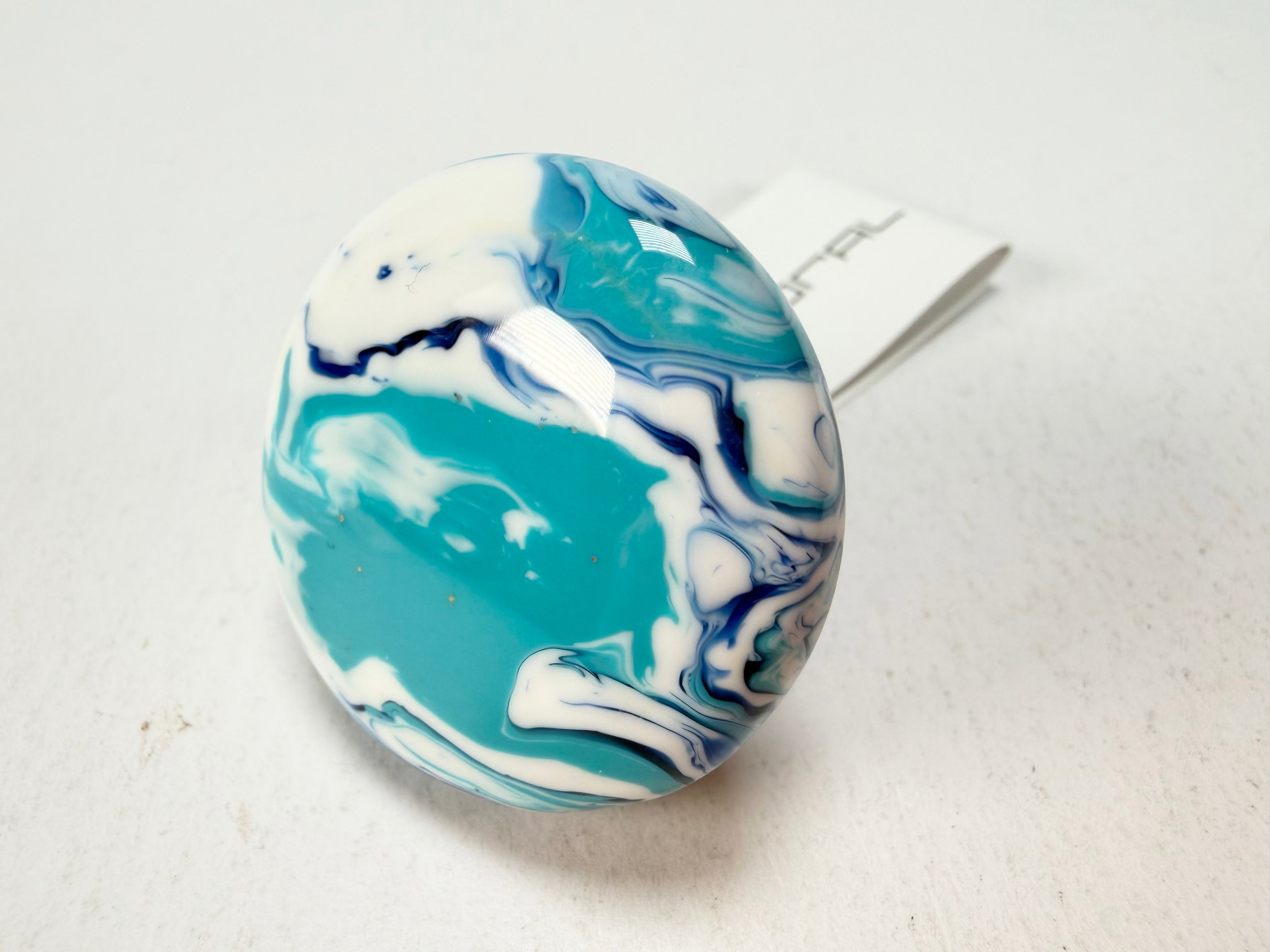 Sobral - Onda Azul "Onda Circle" Blue Resin Ring ( 005324 ) - Size UK Q / US 8