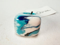 Sobral - Onda Azul "Wave" Blue Resin Ring ( 005325 ) - Size UK S / US 9
