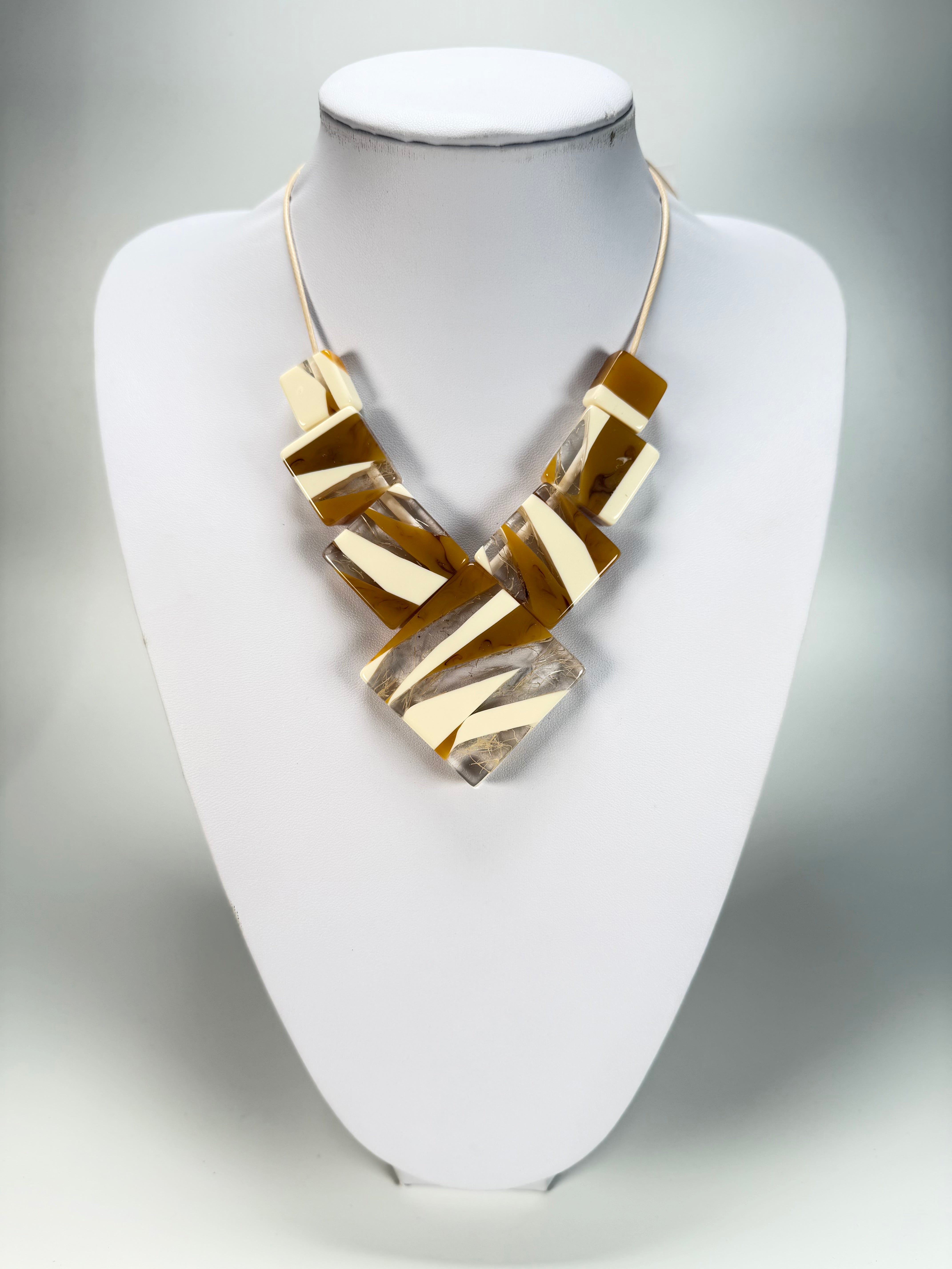 Sobral - Memphis "Jackson" Pollock Resin Necklace ( 004295 )