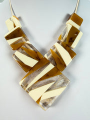 Sobral - Memphis "Jackson" Pollock Resin Necklace ( 004295 )