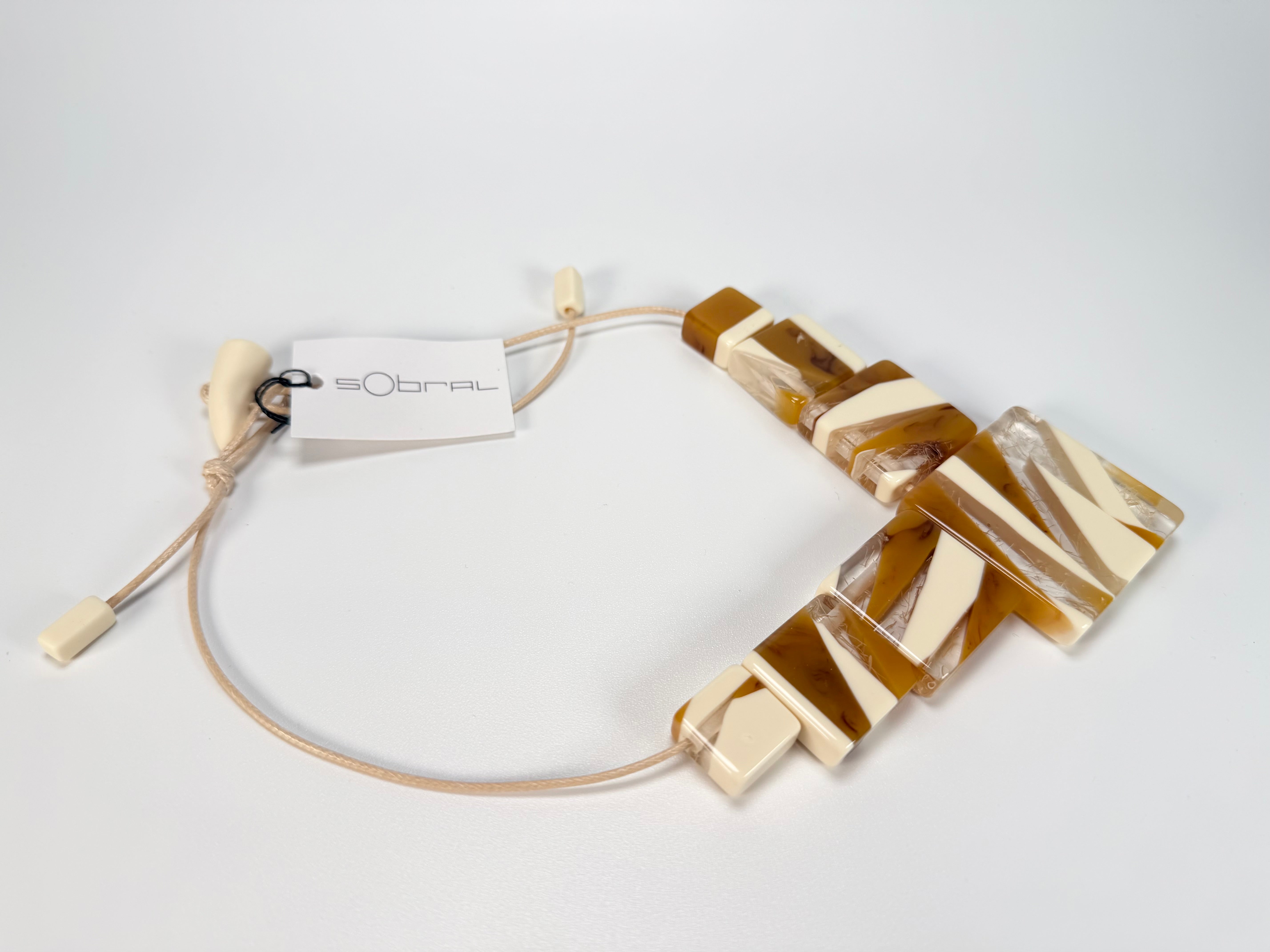 Sobral - Memphis "Jackson" Pollock Resin Necklace ( 004295 )
