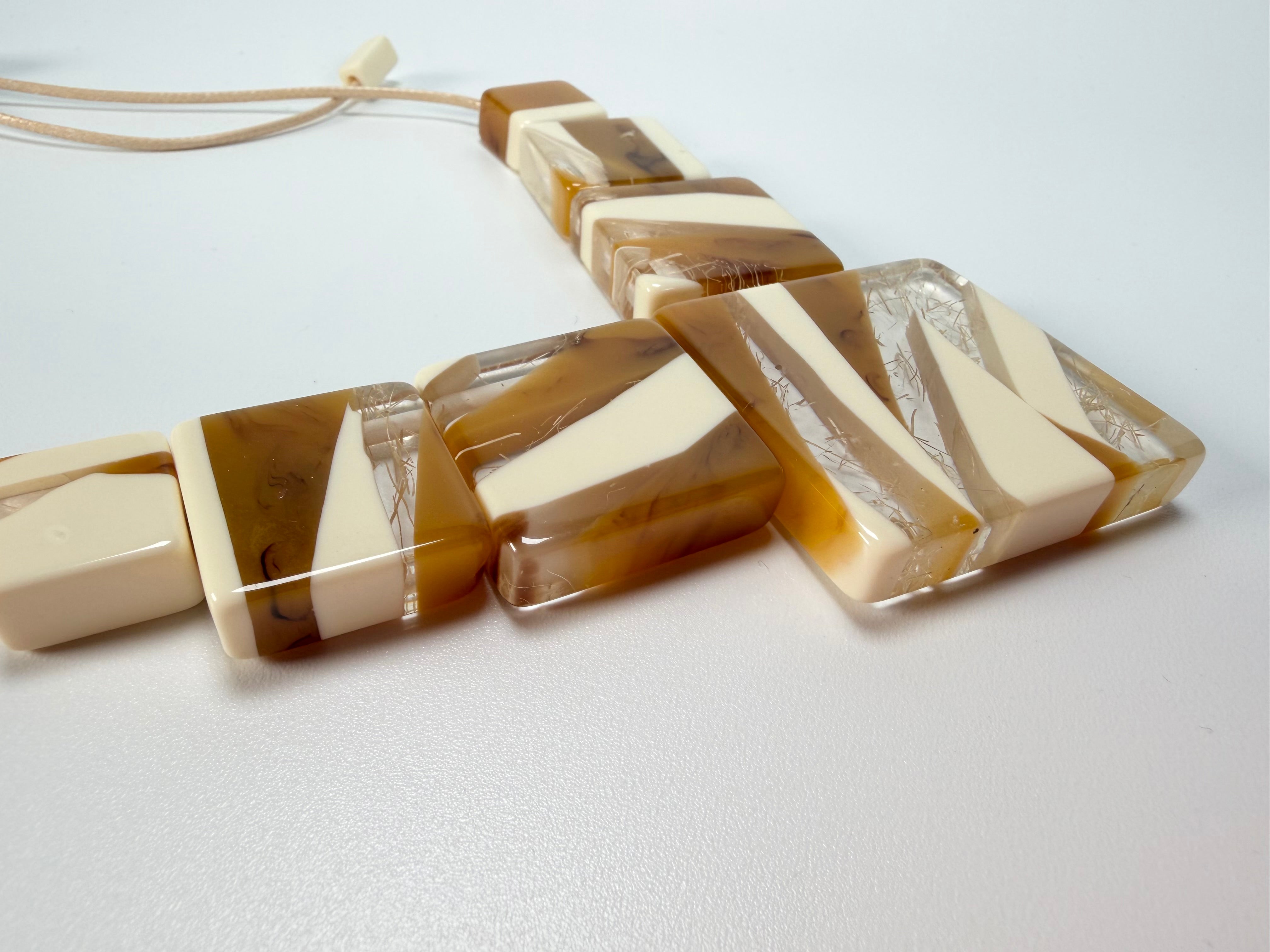 Sobral - Memphis "Jackson" Pollock Resin Necklace ( 004295 )
