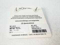 Sobral - Onda Azul "Wave" Blue Resin Earrings ( 005330 )