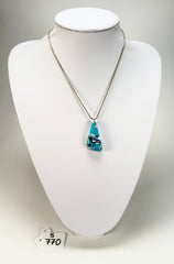 Sobral - Onda Azul "Vague" Resin AG Sliver Necklace ( 005328 )